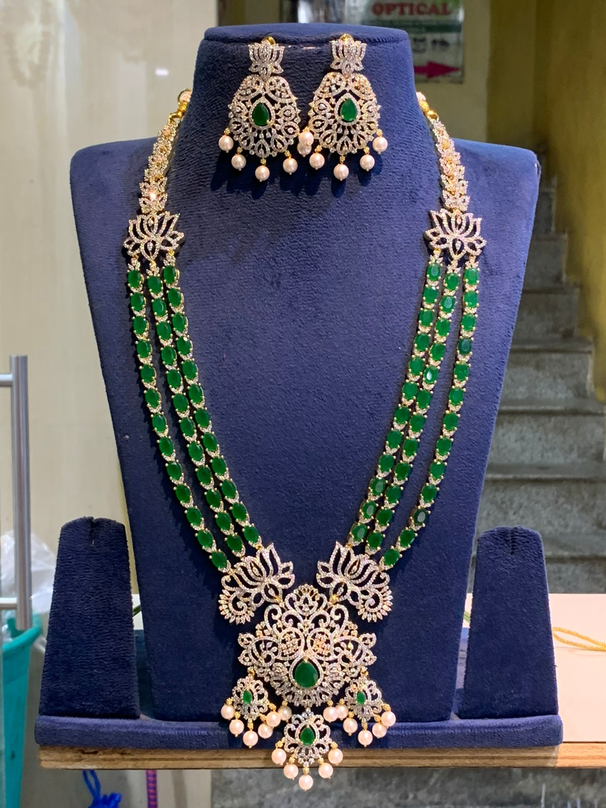 American Diamond Stones Bridal Layer Haram