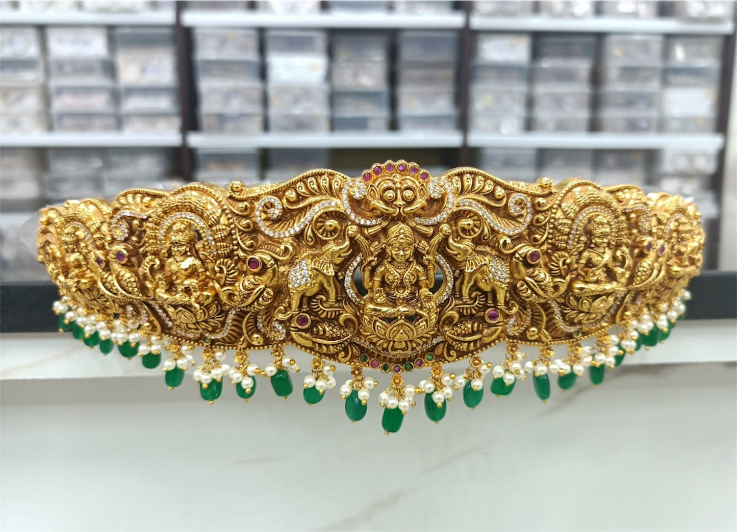 Nakshi Work with AD Stones Bridal Hip Belt