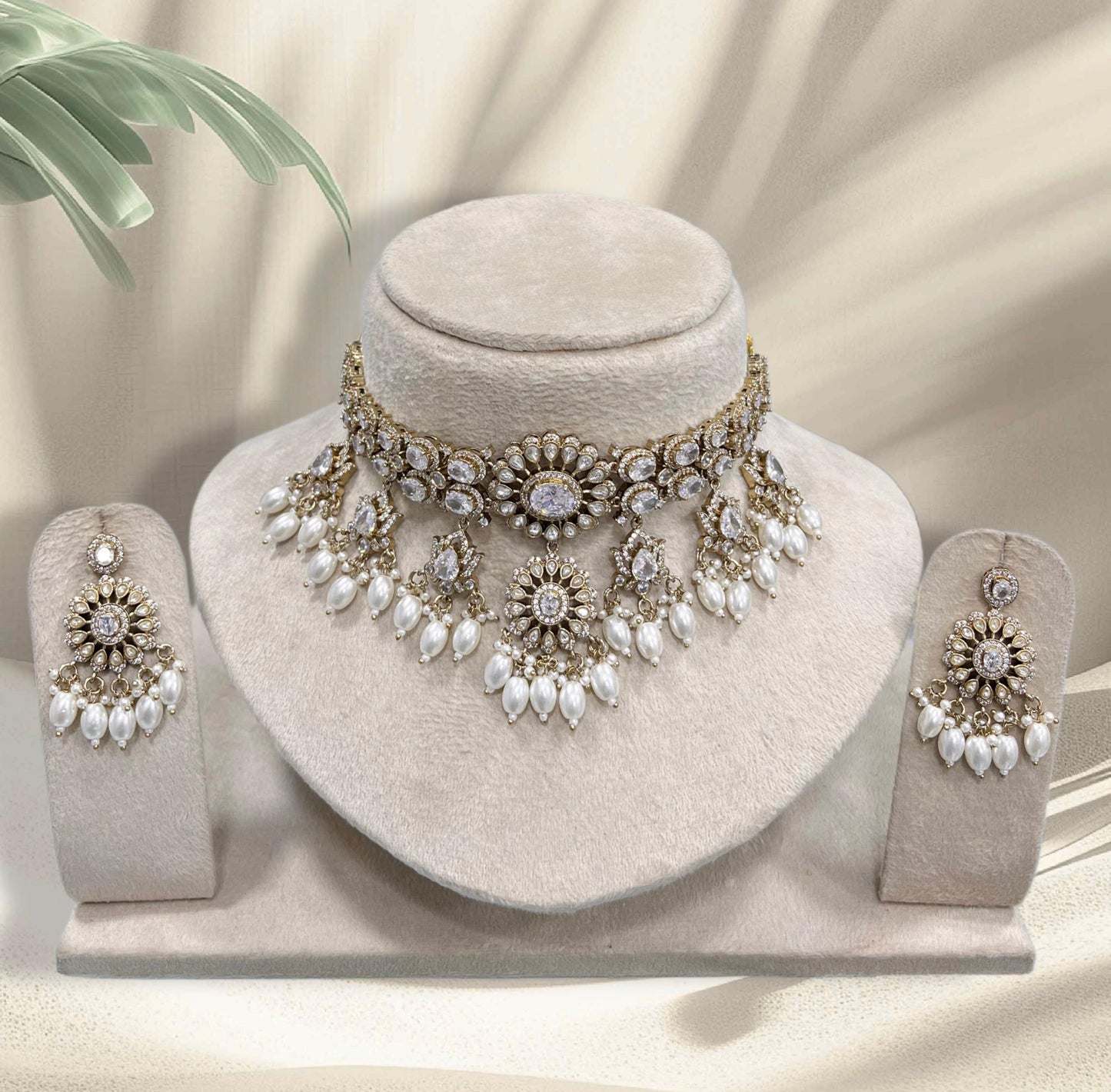 Victorian Polish with AD Stones Bridal Choker