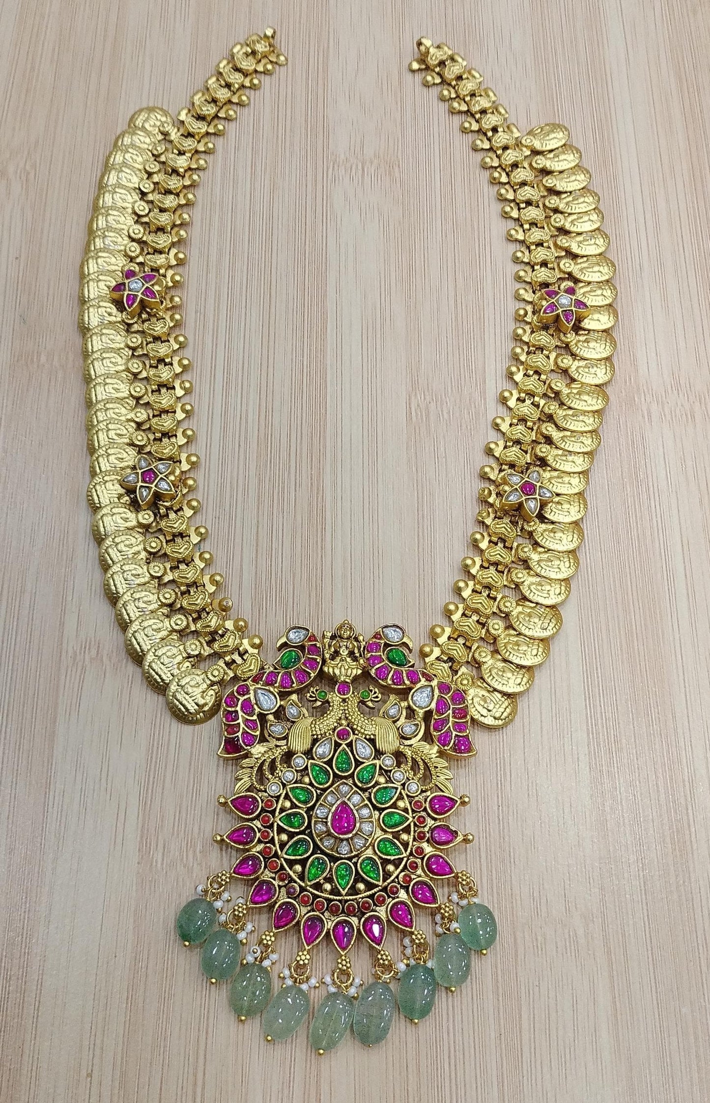 Premium Kaasu Mala With Jaadu Kundan Stones Pendent