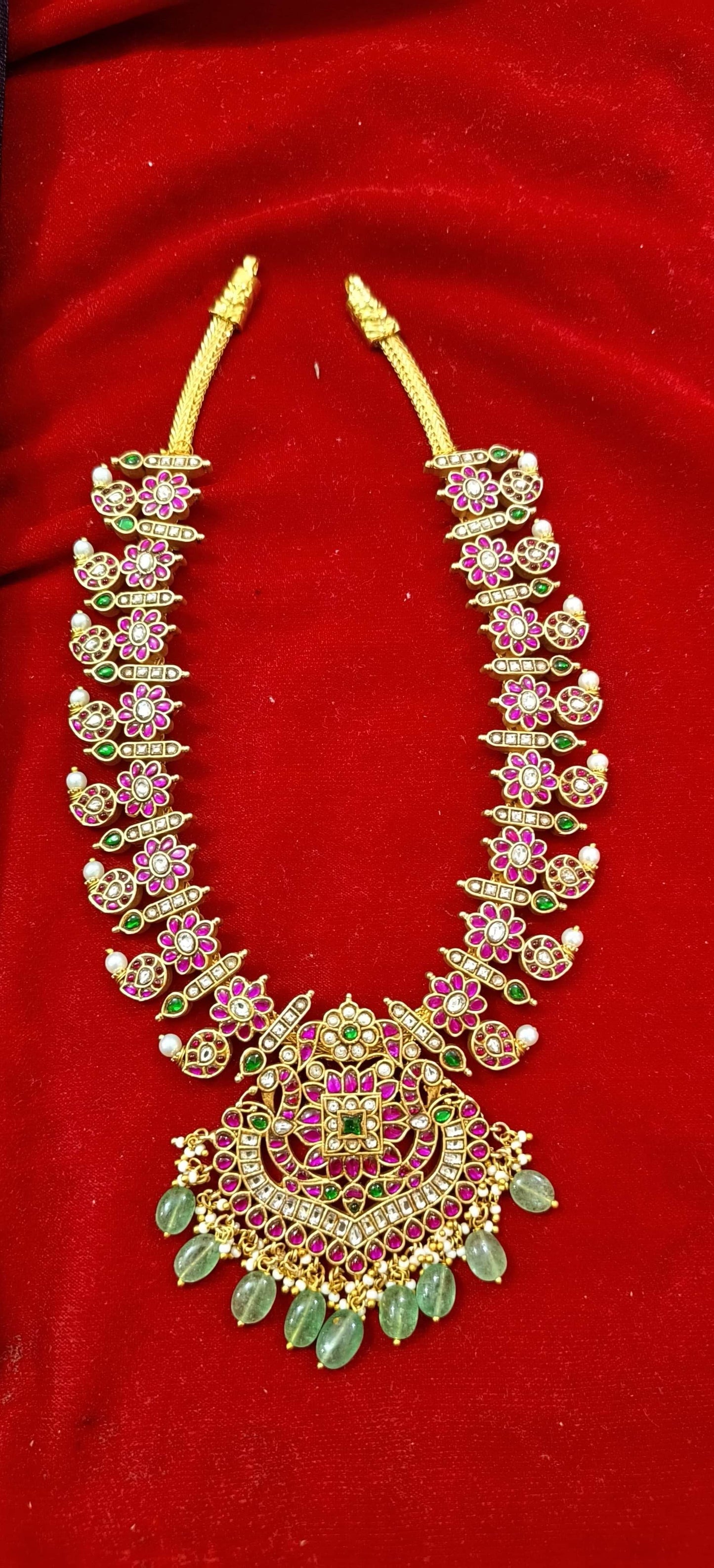 Jaadu Kundan Stones Bridal Haram - Nakshatra Jewels