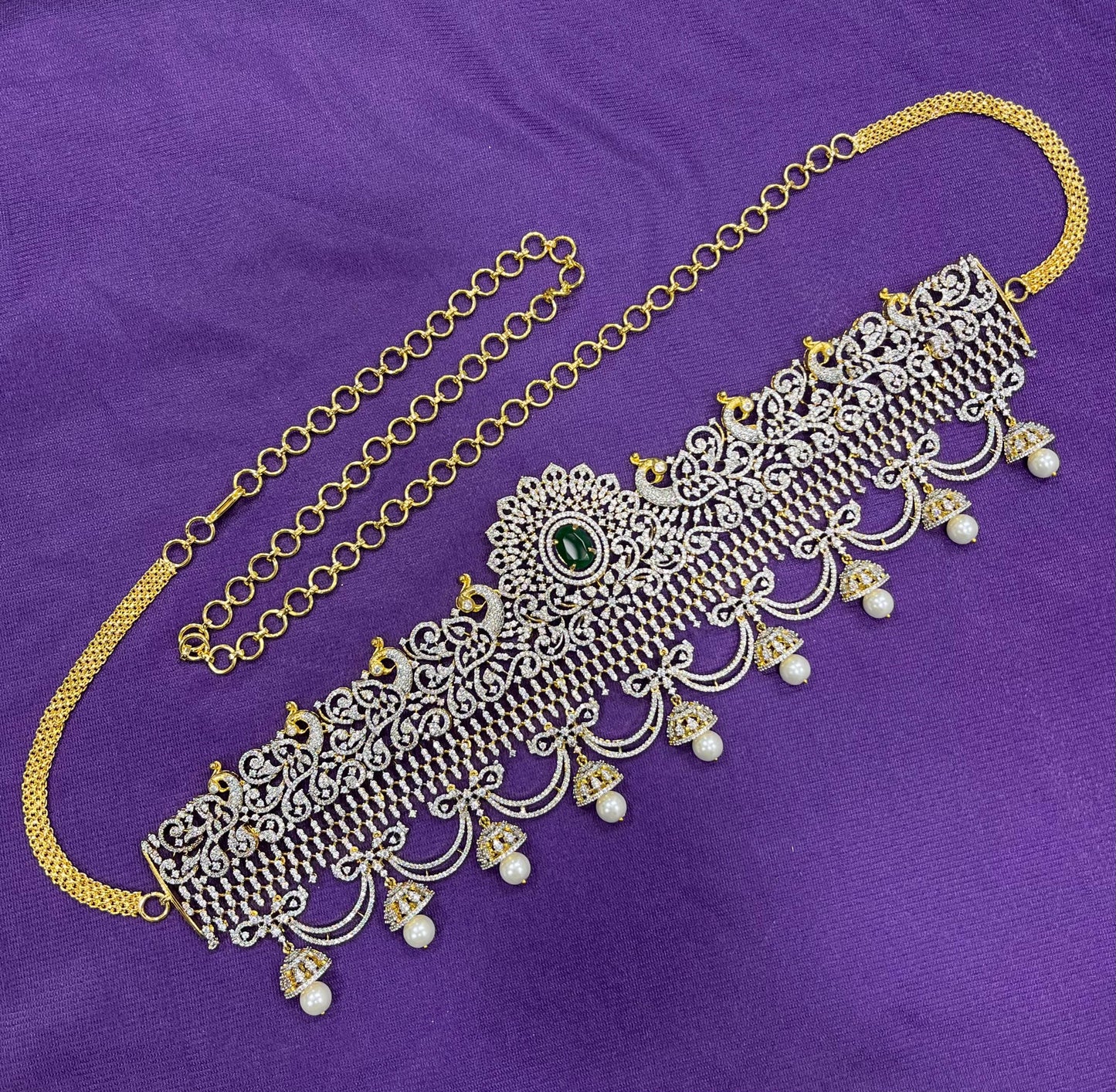 American Diamond Stones Bridal Hip Chain