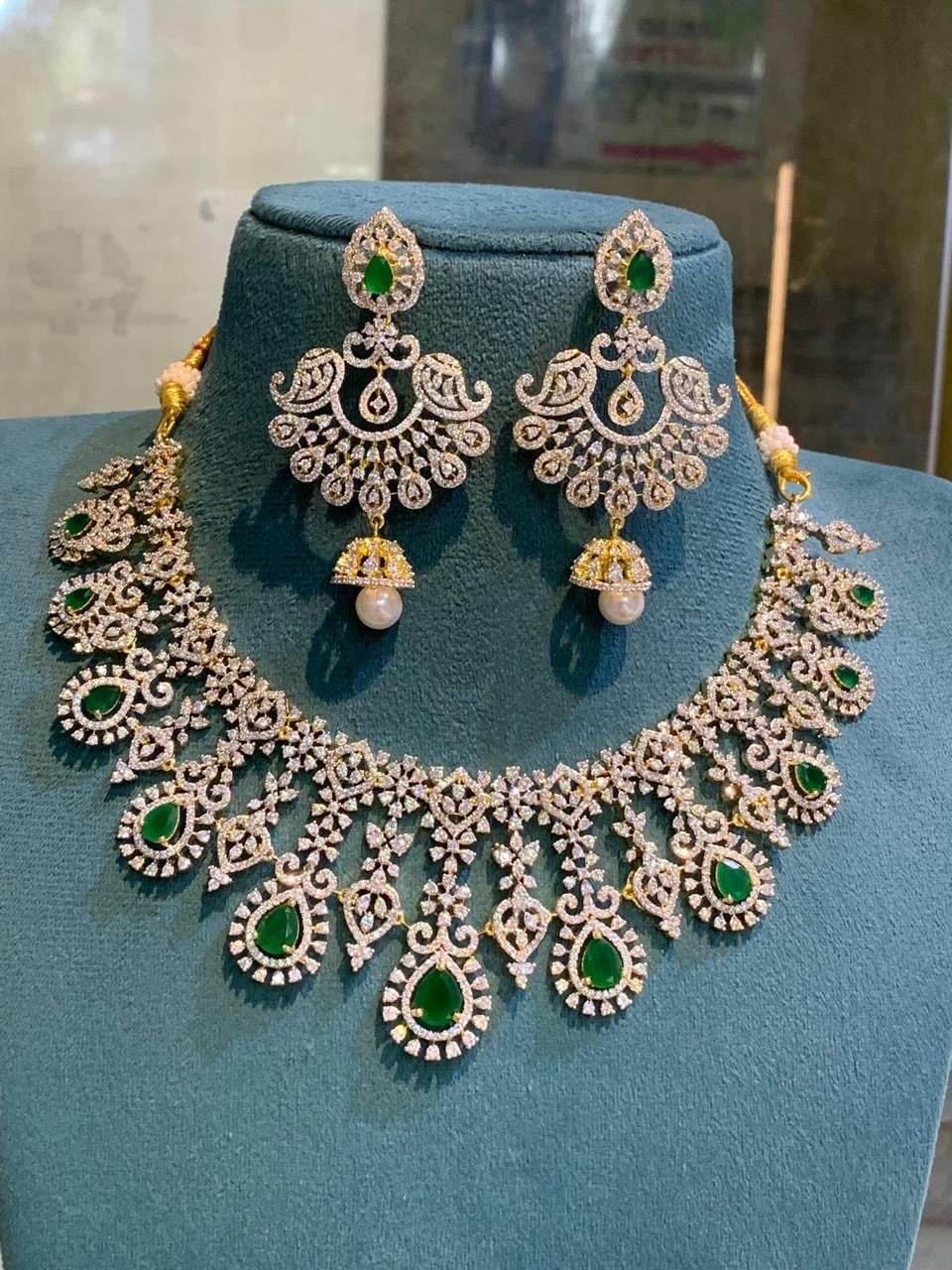 American Diamond Stones Necklace - Nakshatra Jewels