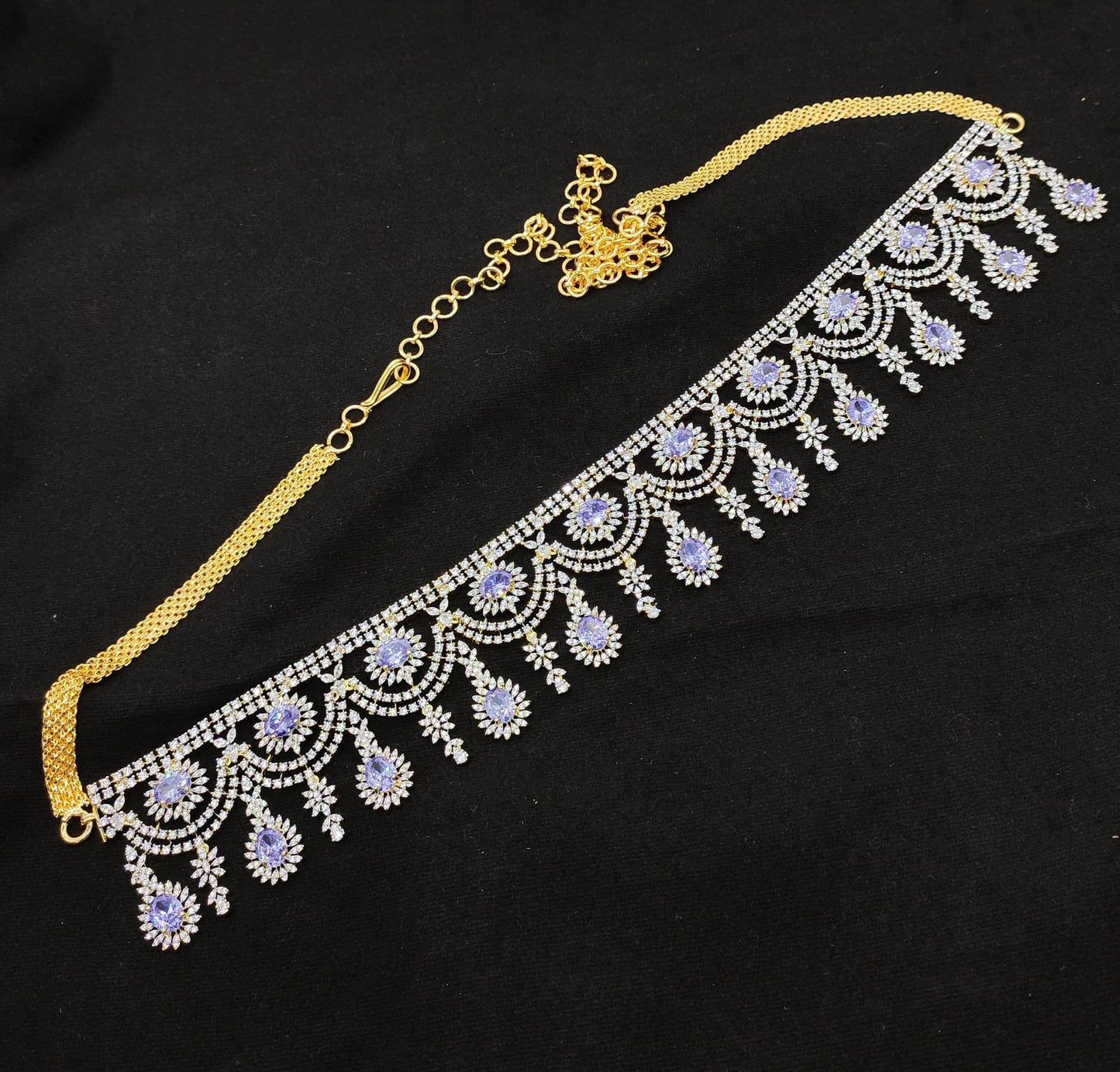 American Diamond Stones Bridal Hip Chain - Nakshatra Jewels