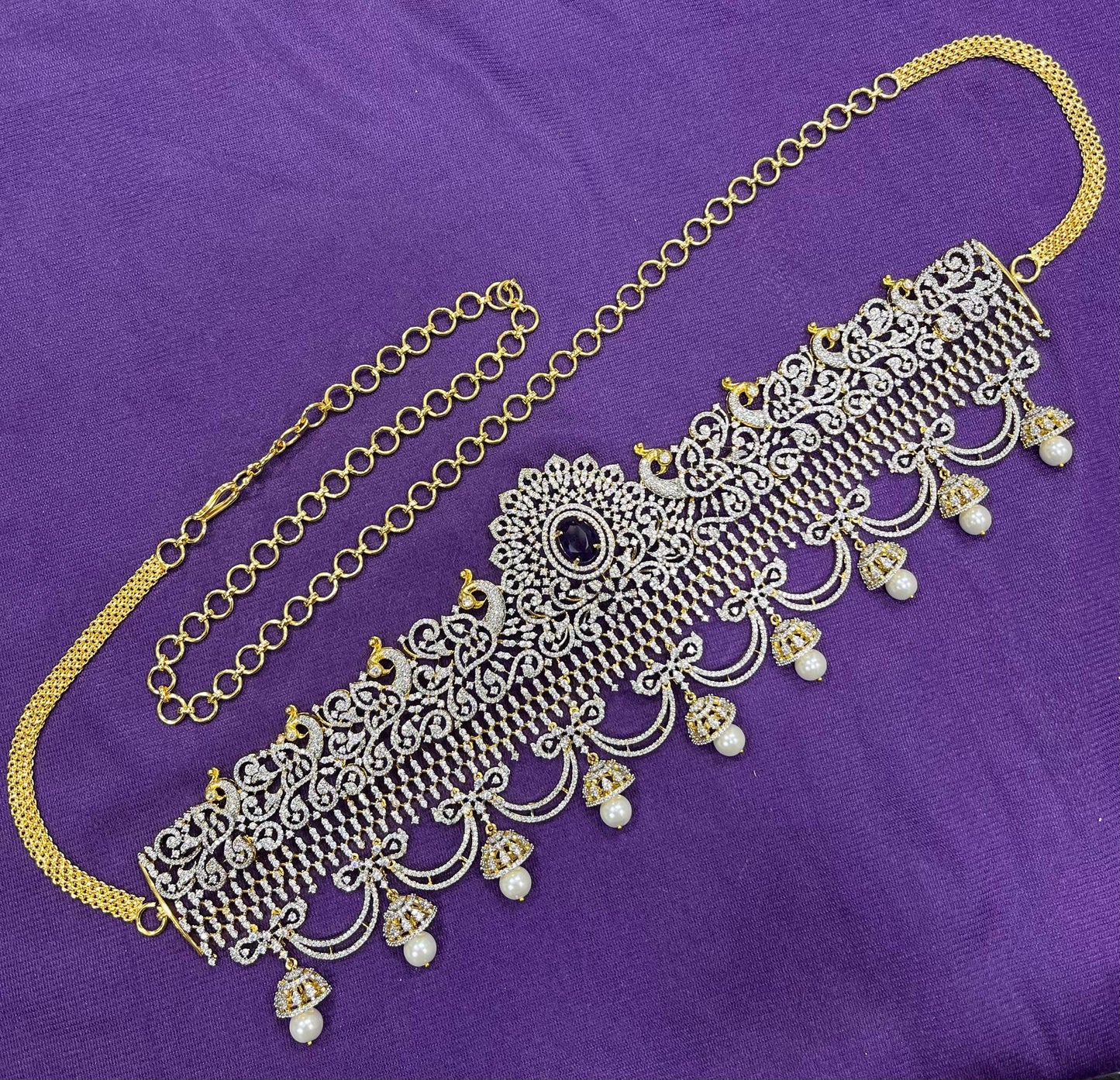American Diamond Stones Bridal Hip Chain