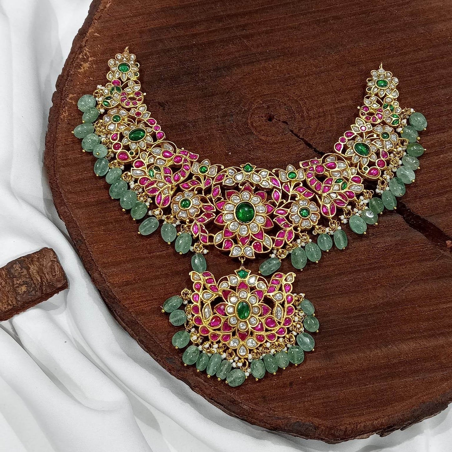 Jaadu Kundan Stones Bridal Necklace - Nakshatra Jewels