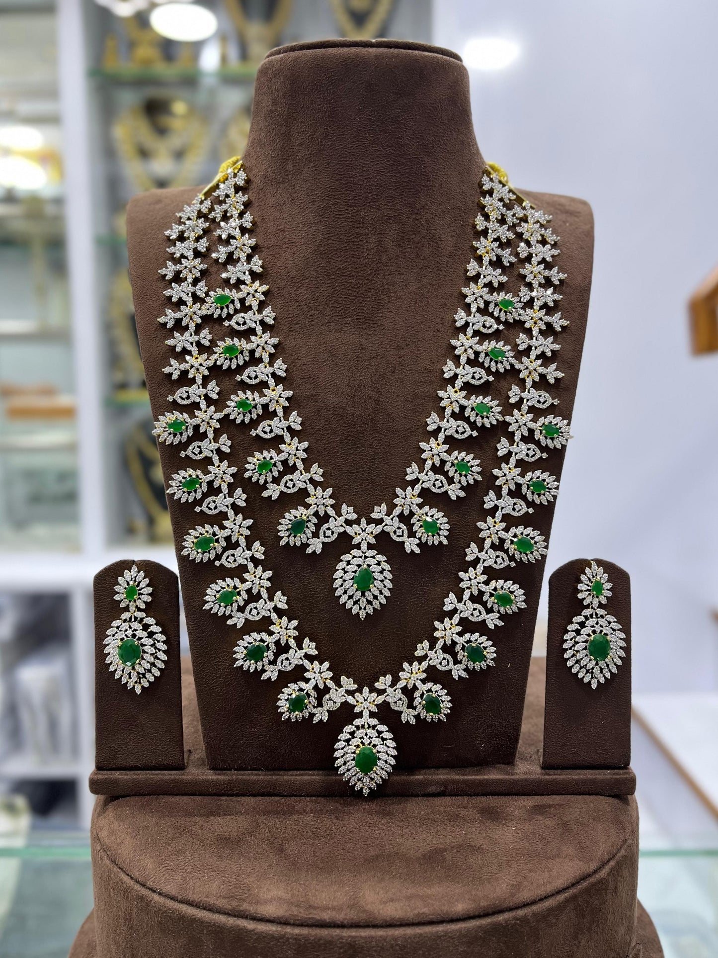 American Diamond Stones Bridal Layer Haram