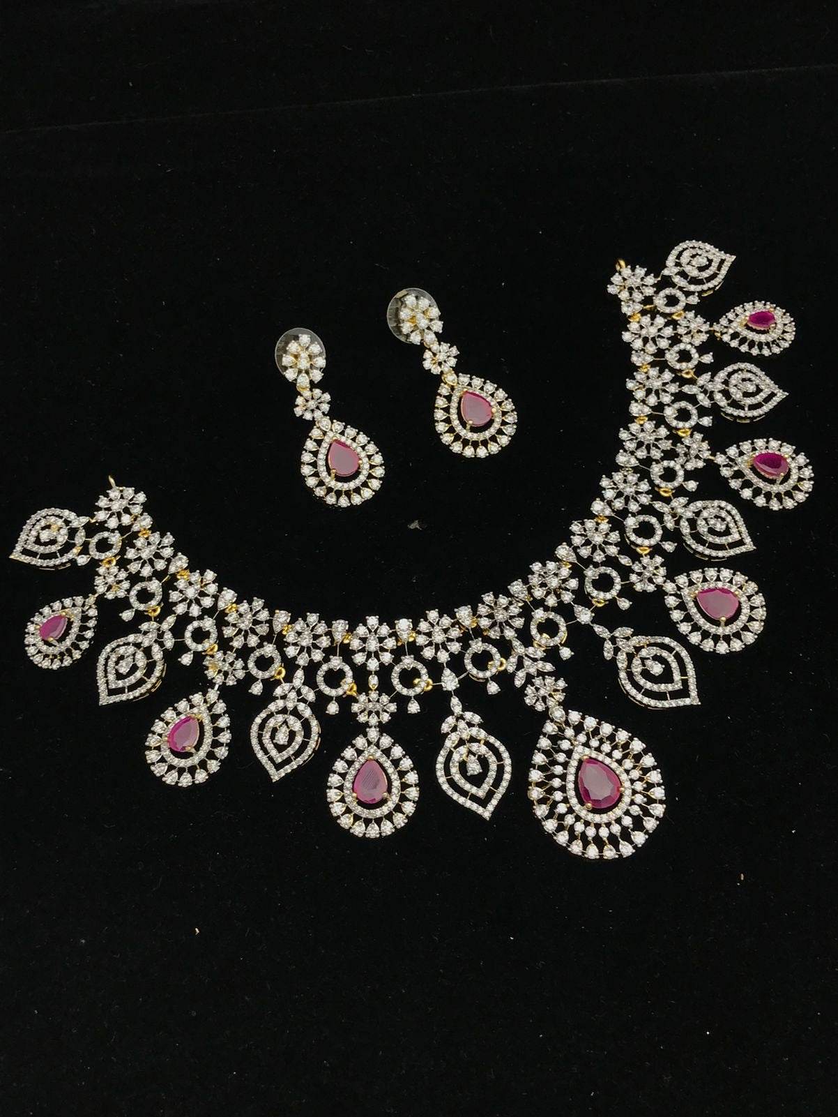 American Diamond Stone Necklace - Nakshatra Jewels