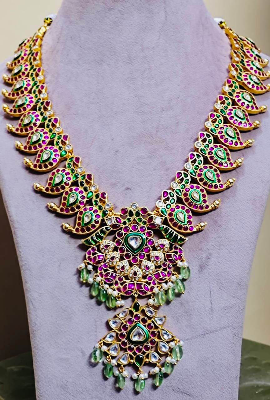 Jaadu Kundan Stones Bridal Haram - Nakshatra Jewels