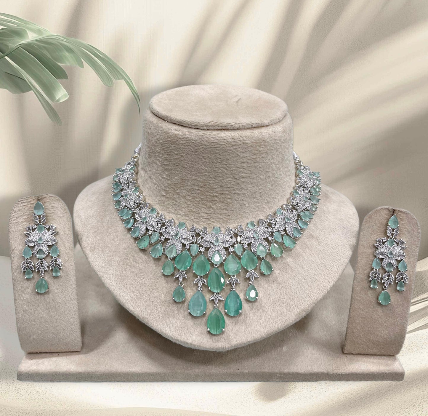 AD Stones Necklace (Silver Polish)