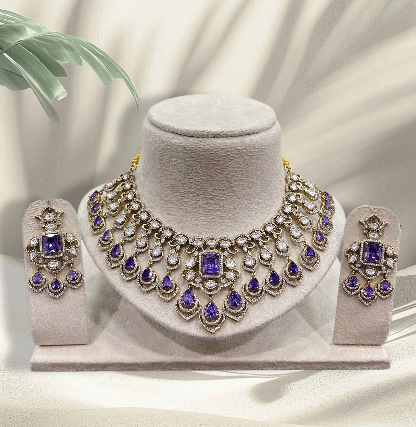 Moissanite Stones Bridal Necklace