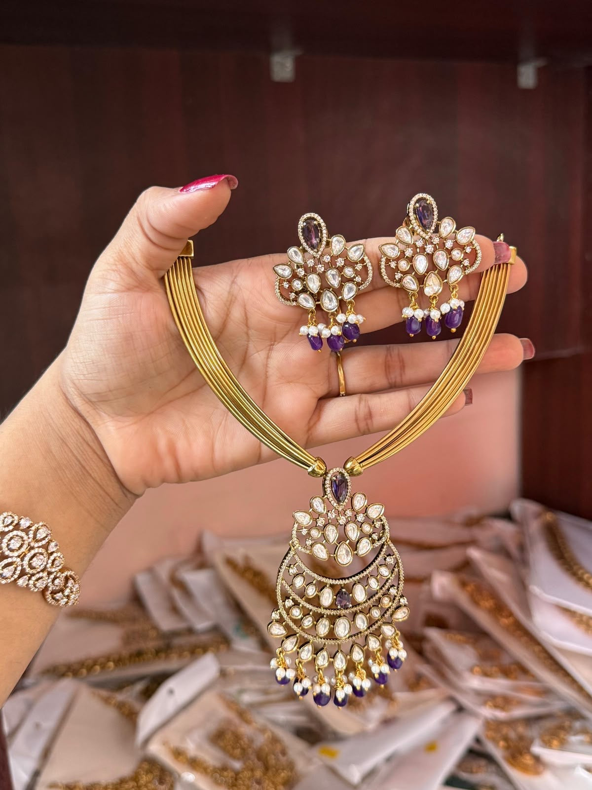 Mossianite AD Stones Necklace