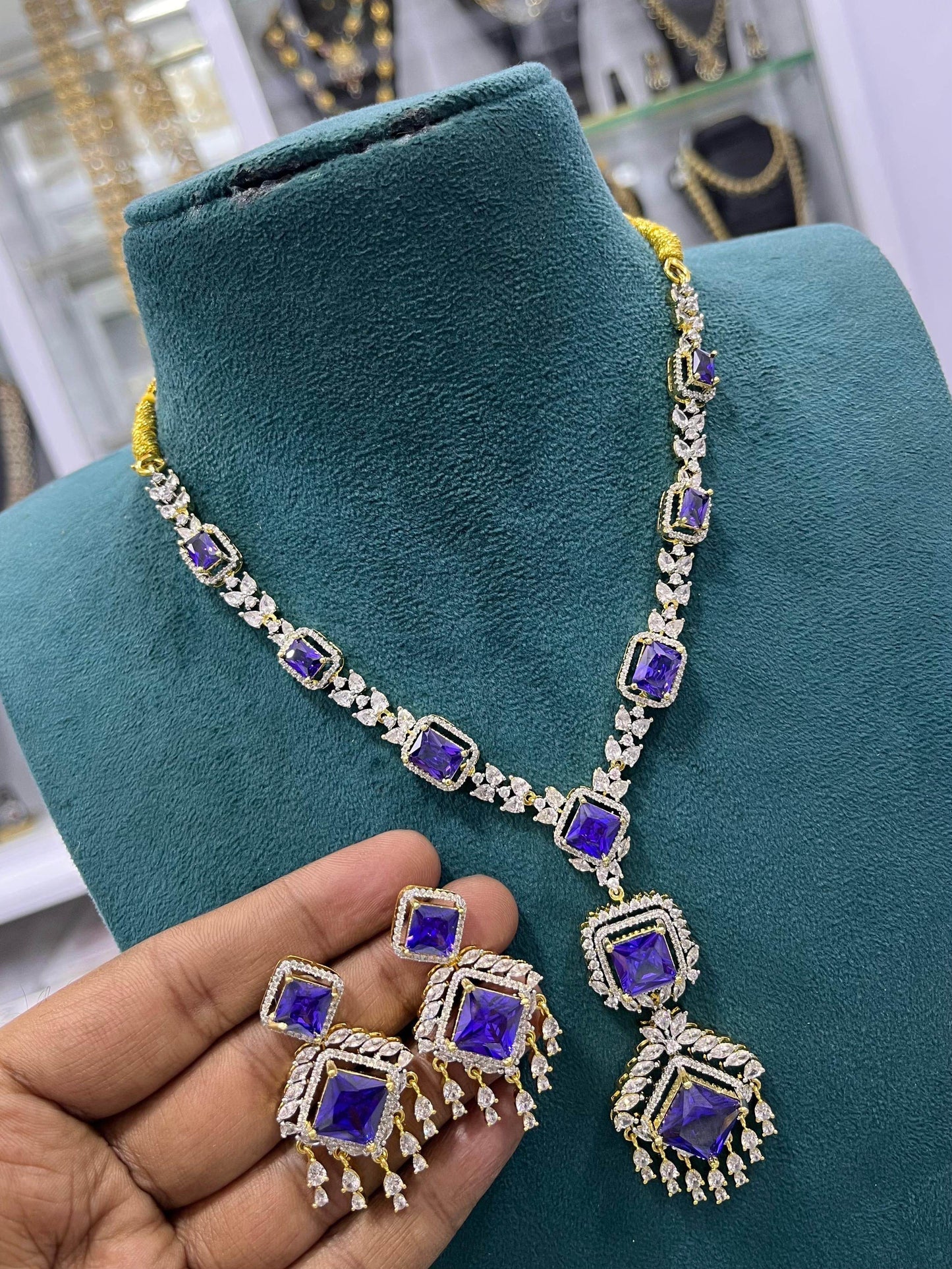 AD Stones Necklace - Nakshatra Jewels