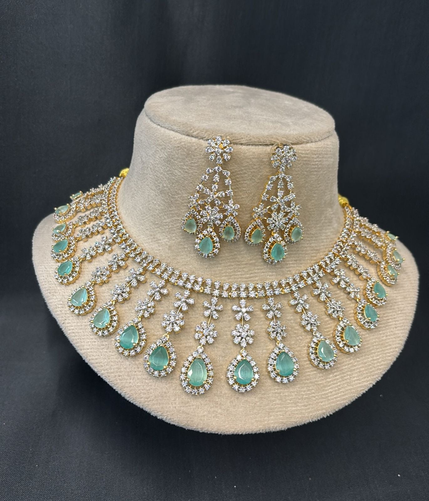 American Diamond Stones Bridal Neck set