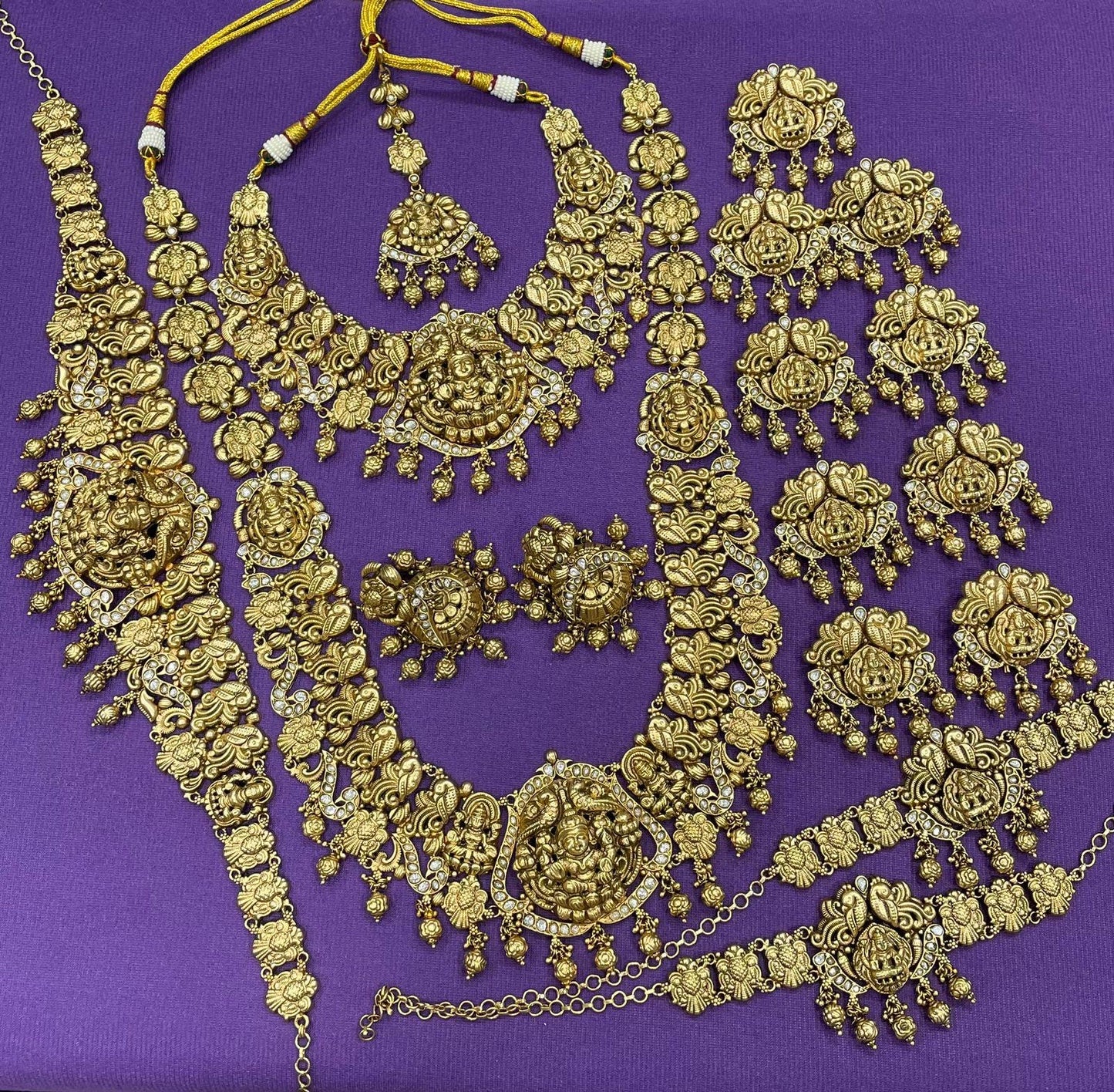 Nakshi Work with Kundan Stones Bridal Combo Set
