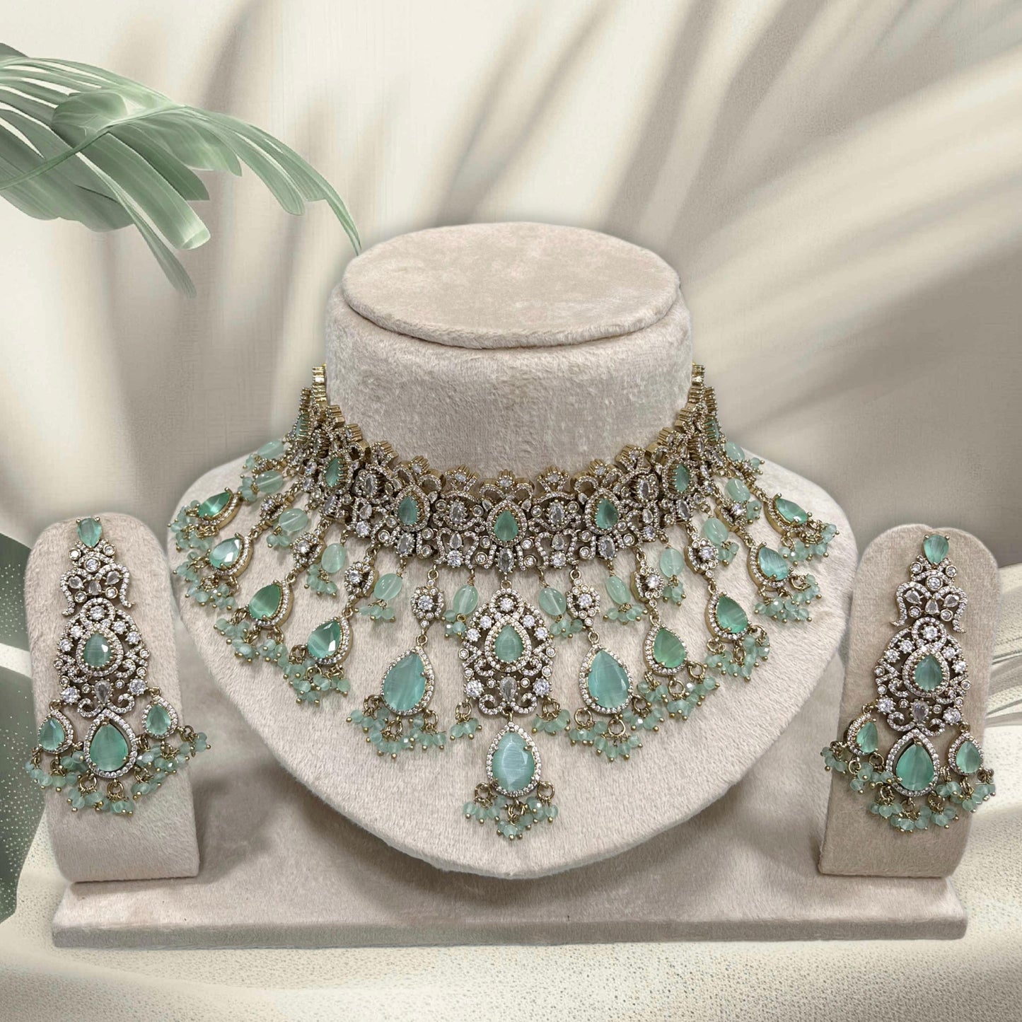Victorian Polish with AD Stones Bridal Choker