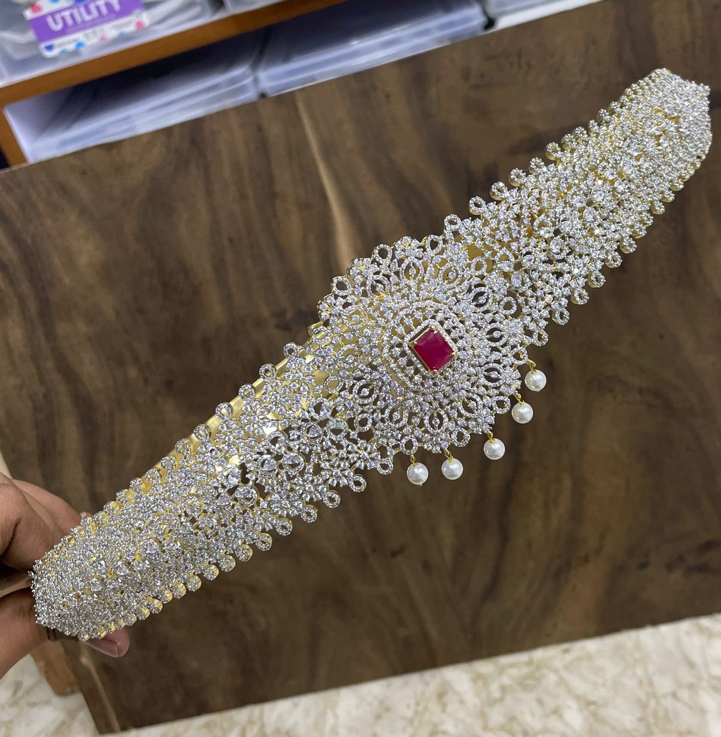 American Diamond Stones Bridal Hip Belt