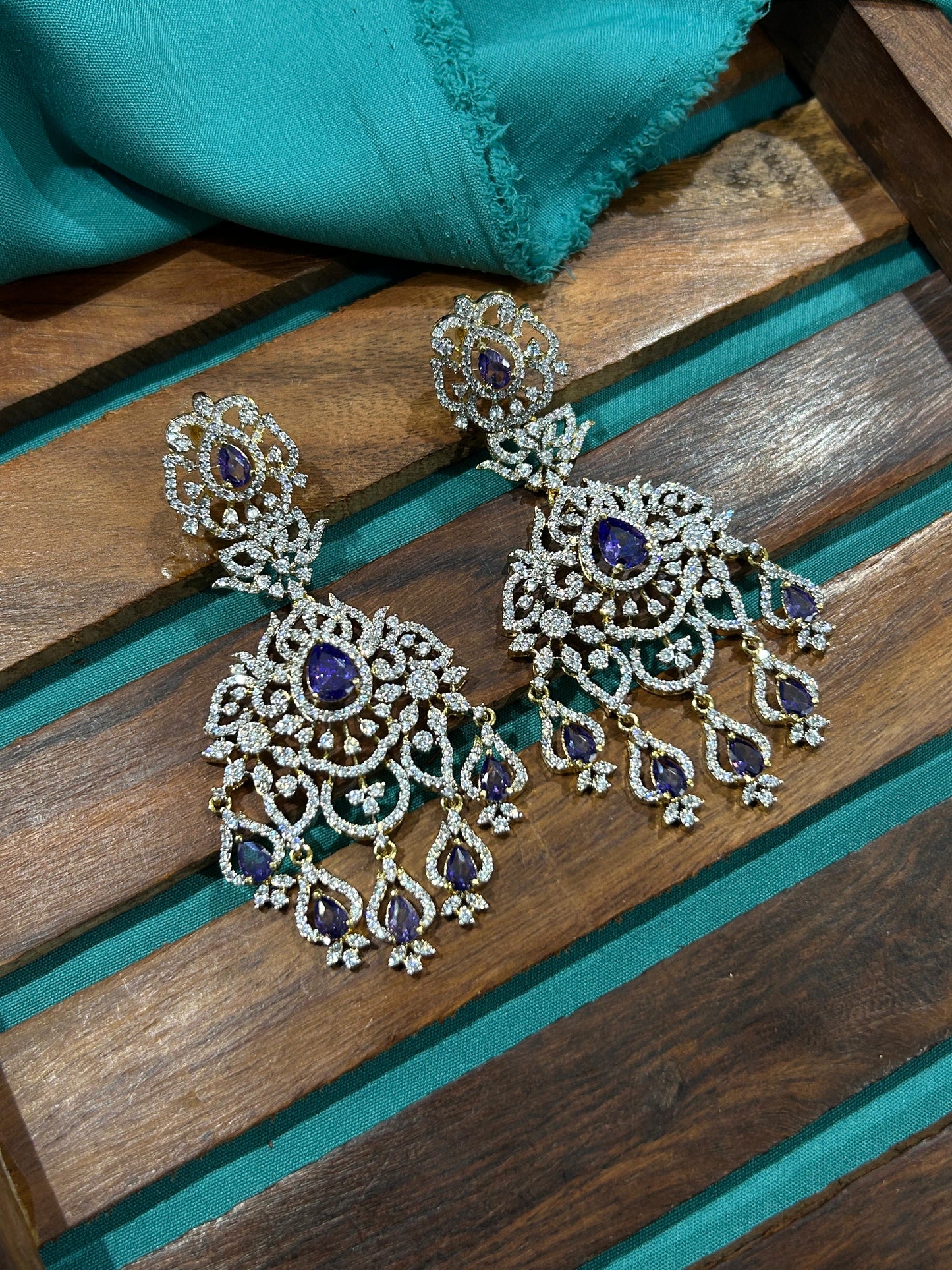 AD Stones Bridal Earrings