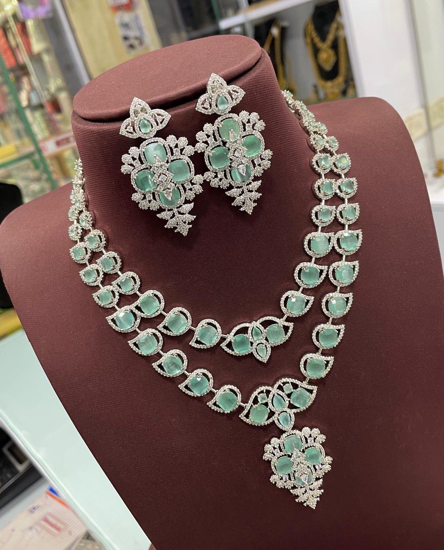 Victorian Polish AD Stones Necklace