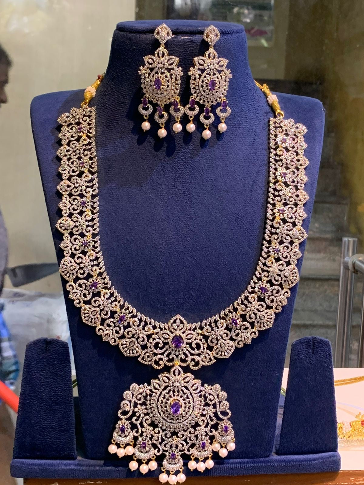 American Diamond Stones Bridal Haram