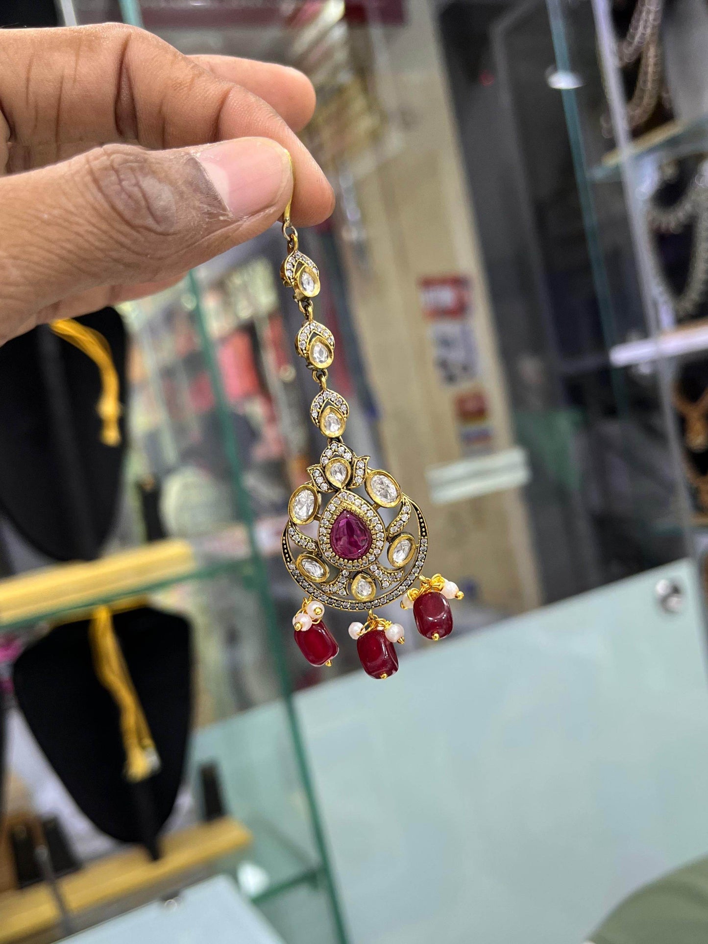 Moissanite Stones Tikka - Nakshatra Jewels