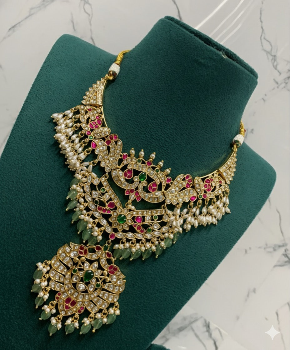 Jaadu Kundan Stones Bridal Necklace