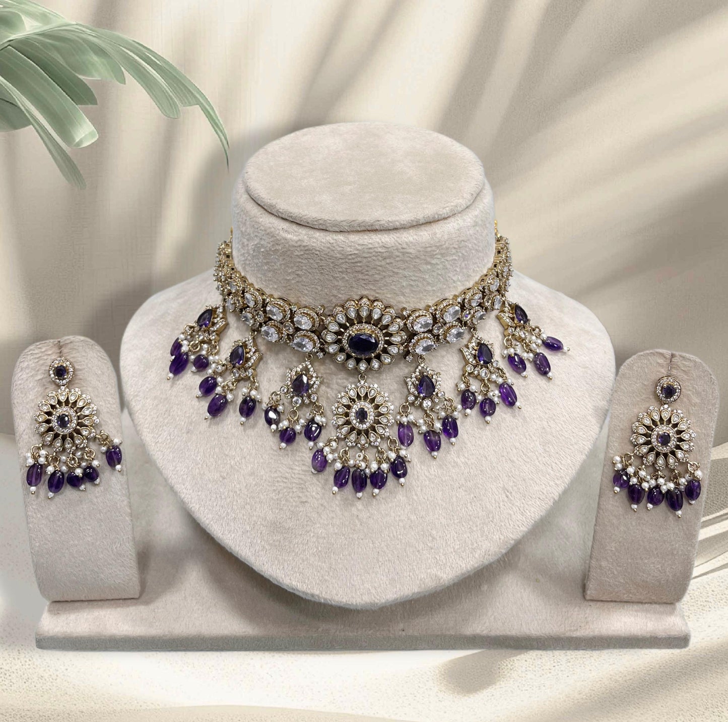 Victorian Polish with AD Stones Bridal Choker