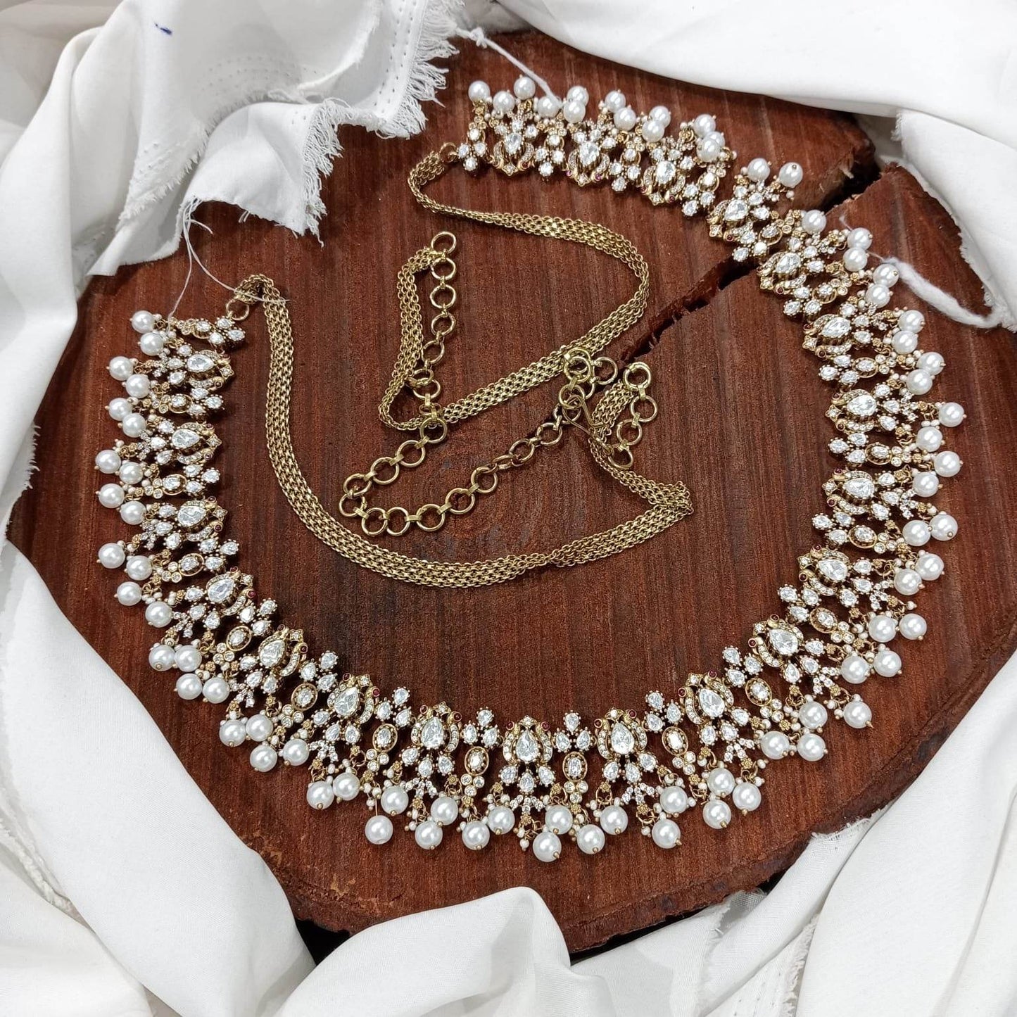 Moissanite Stones Bridal Hip Chain - Nakshatra Jewels
