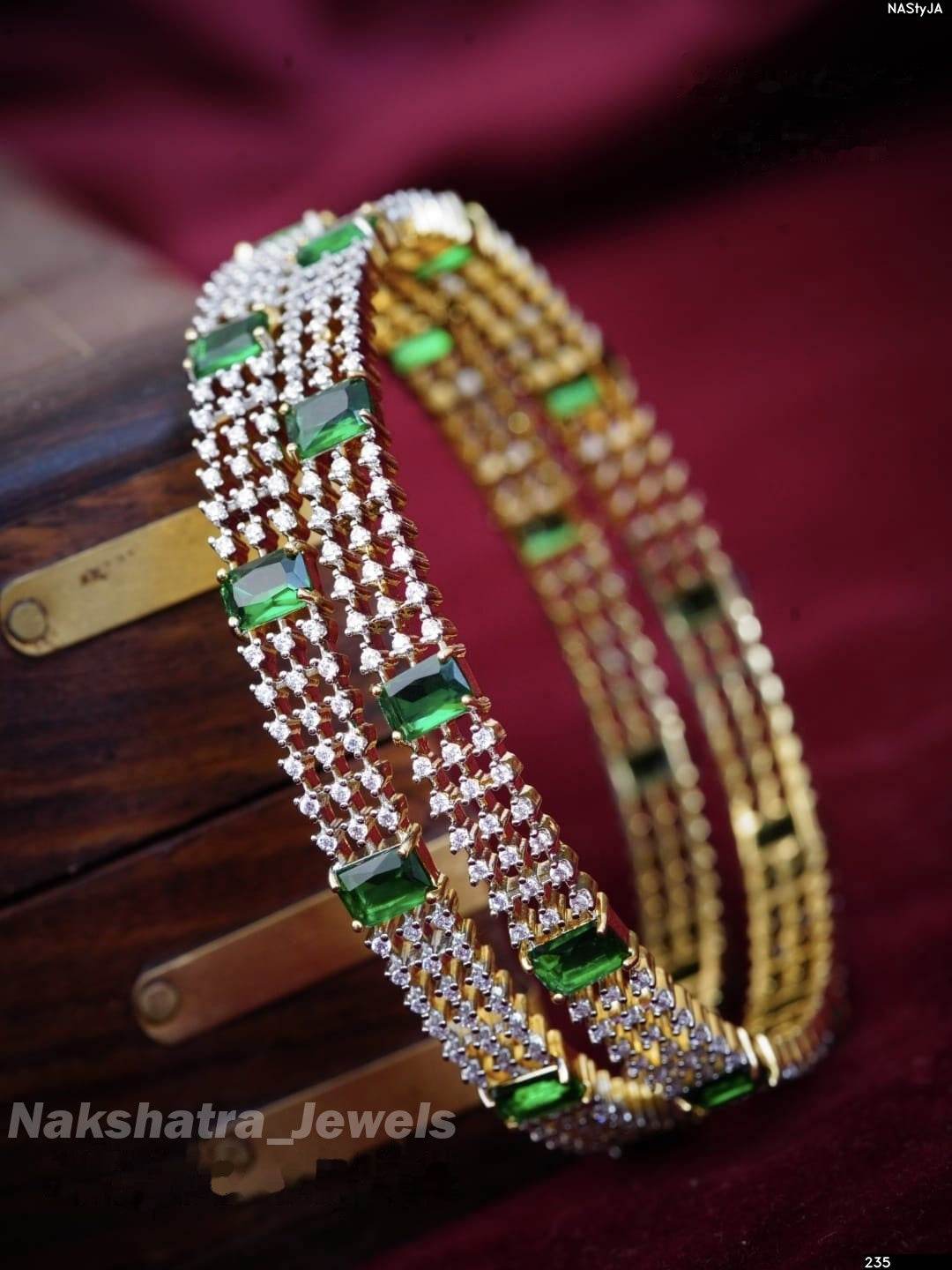 AD Stones Bangles - Nakshatra Jewels