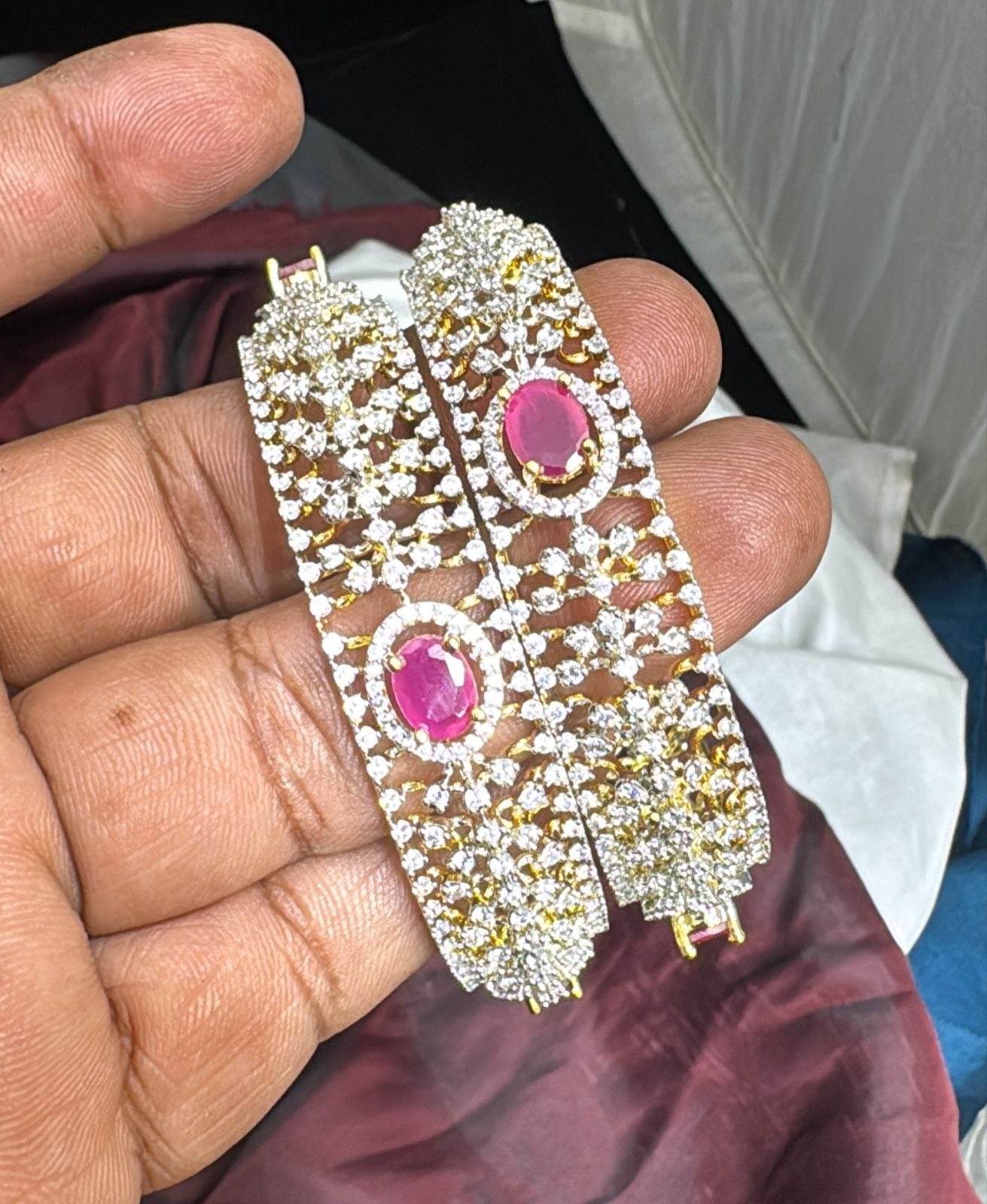 AD Stone Bangles - Nakshatra Jewels