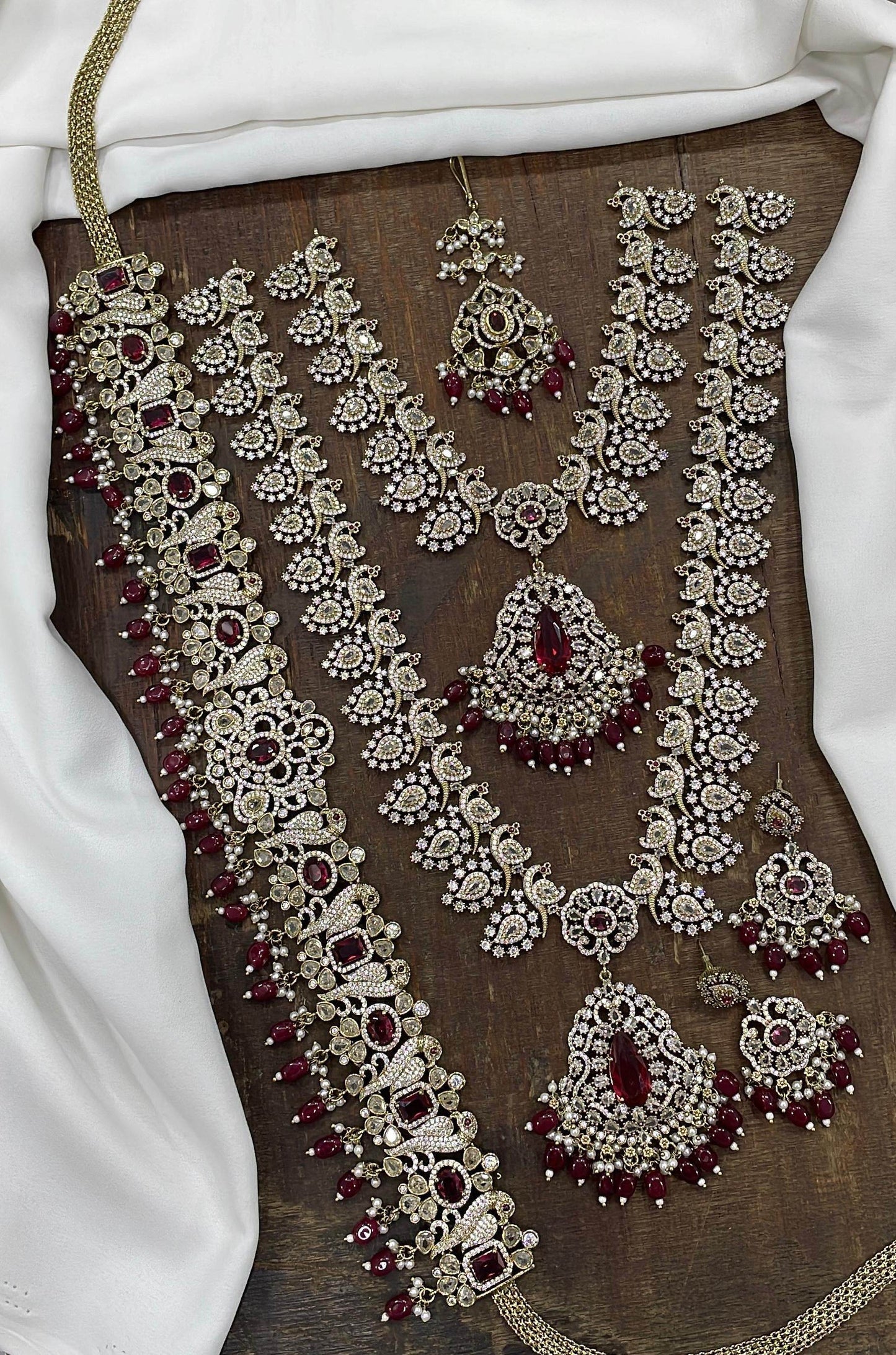 Victorian Polish with AD Stones Combo Set - Nakshatra Jewels