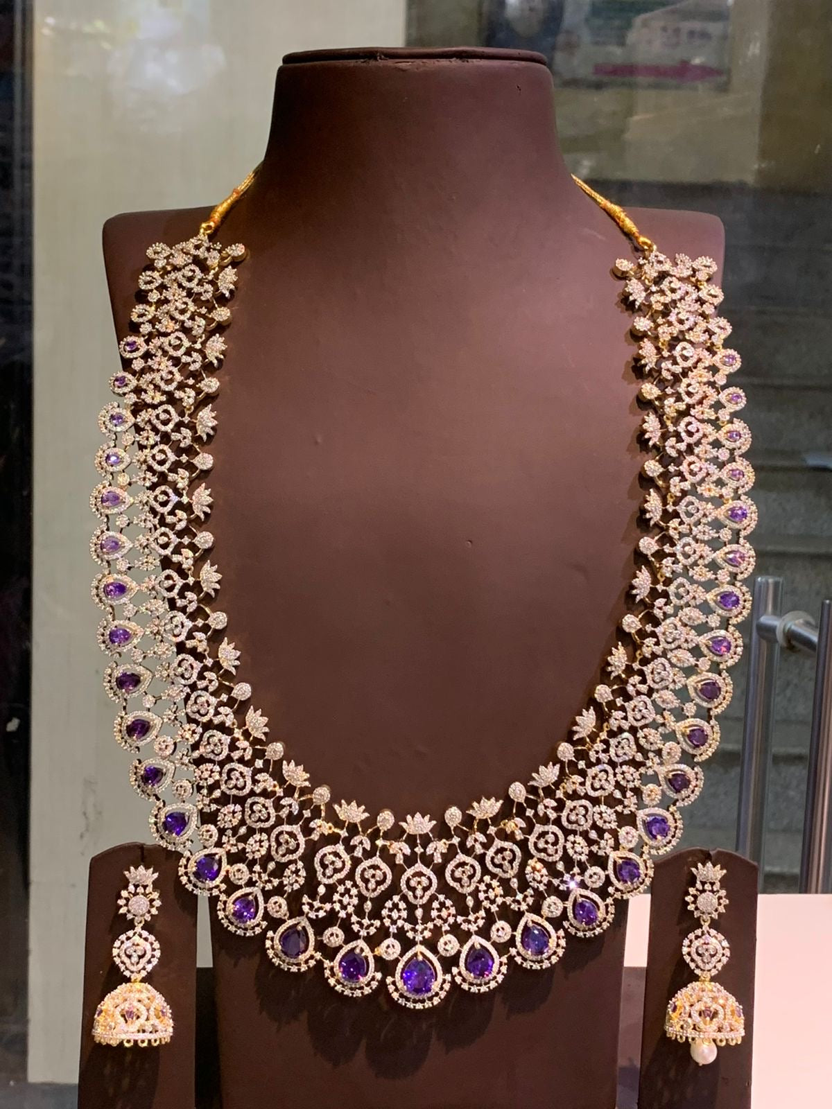 American Diamond Stones Bridal Haram