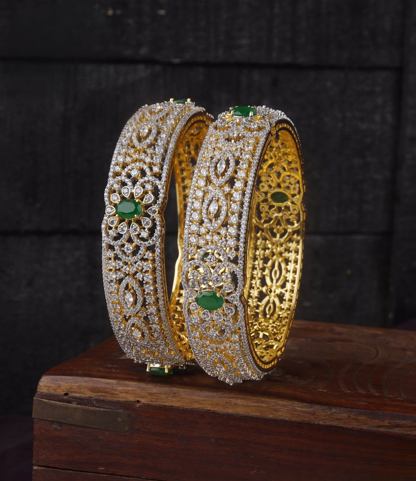 AD Stone Bangles - Nakshatra Jewels