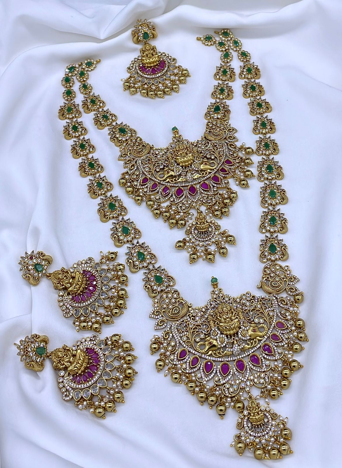Nakshi Work with AD Stones Bridal Combo Set