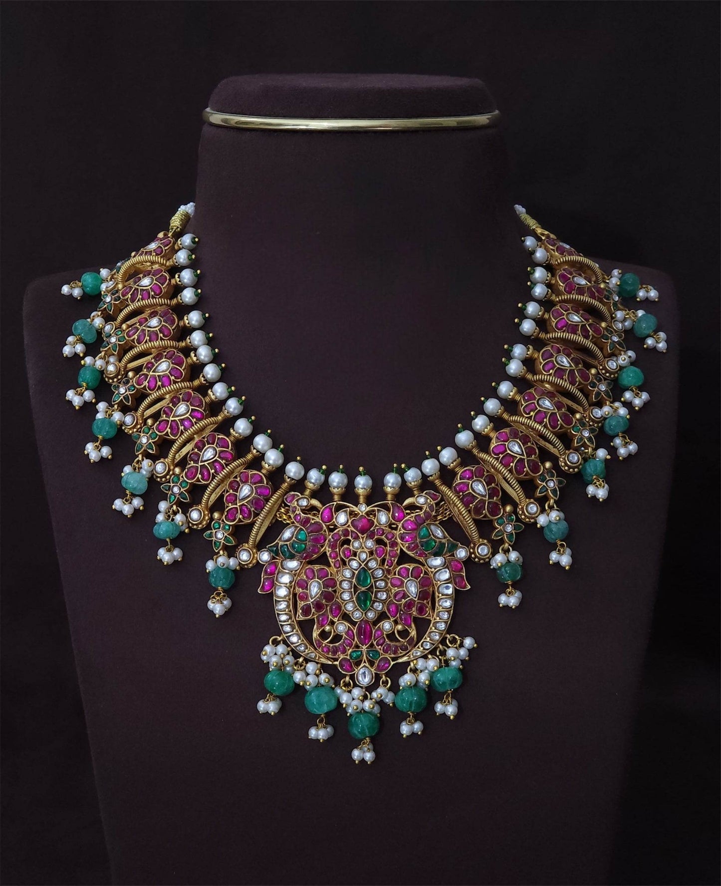 Jaadu Kundan Stones Bridal Necklace - Nakshatra Jewels