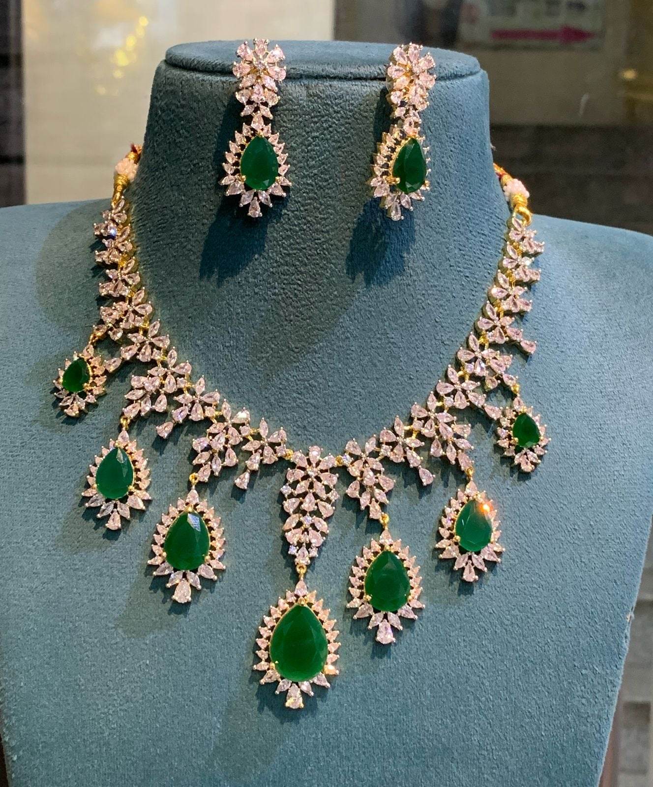 American Diamond Stones Necklace - Nakshatra Jewels