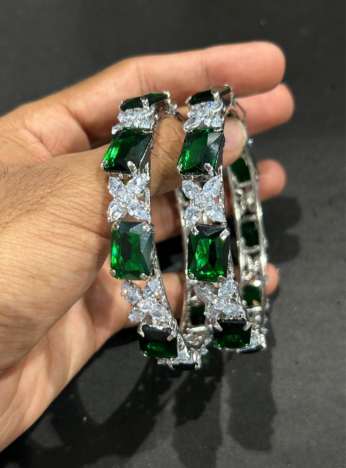 AD Stone Bangles - Nakshatra Jewels