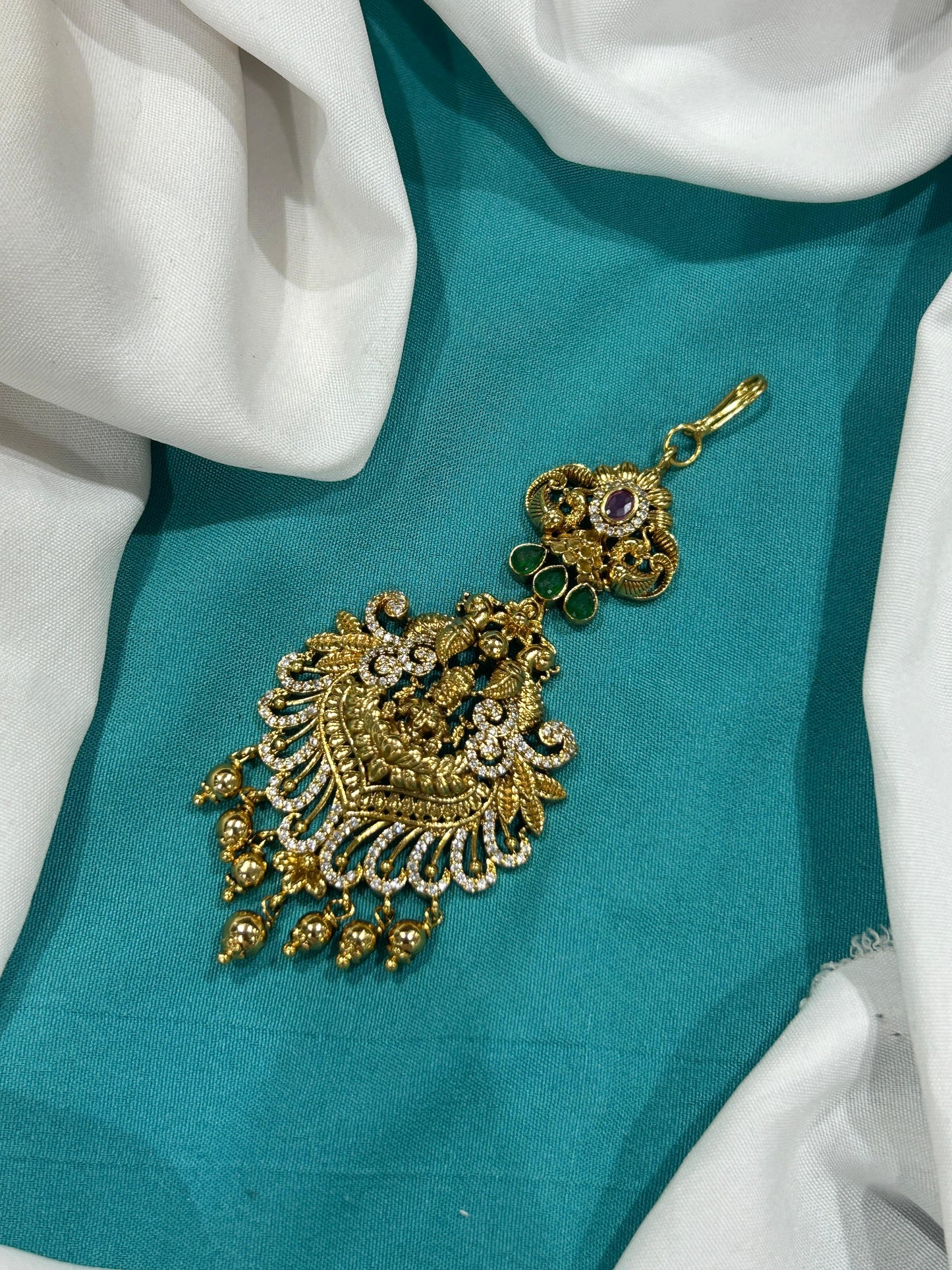 Nakshi work with AD Stones Tikka