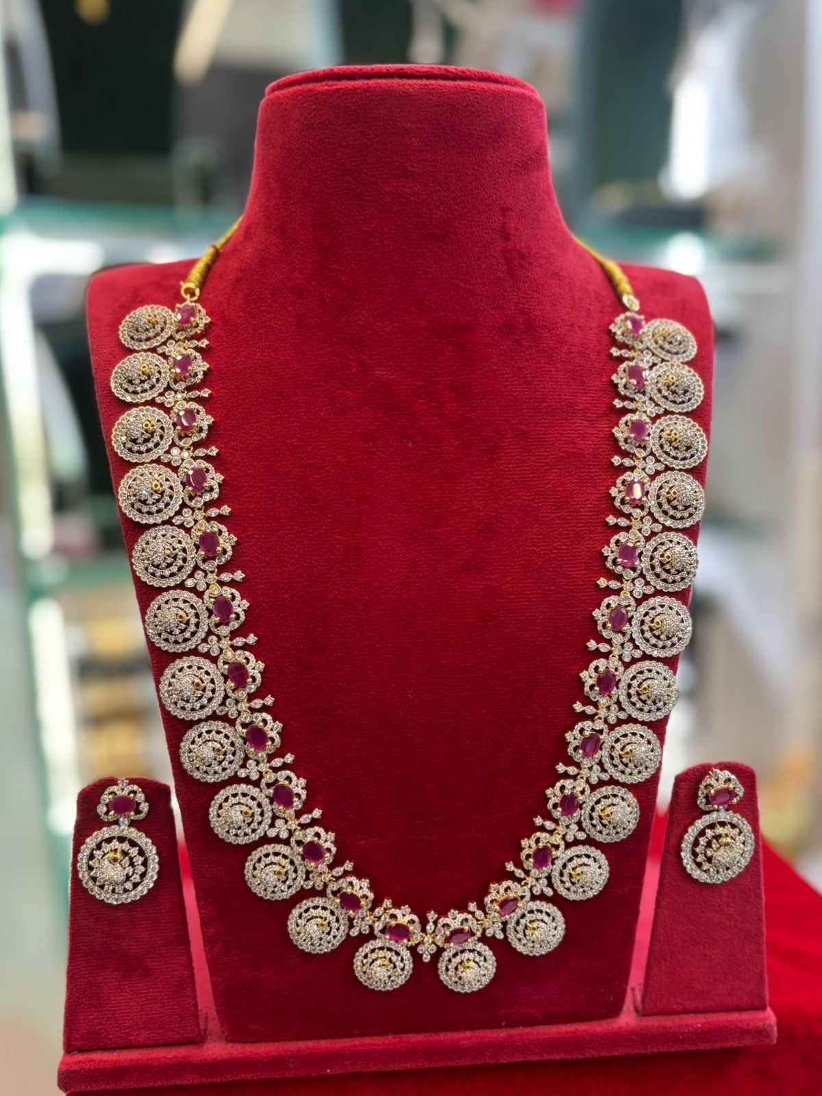 American Diamond Stones Bridal Haram