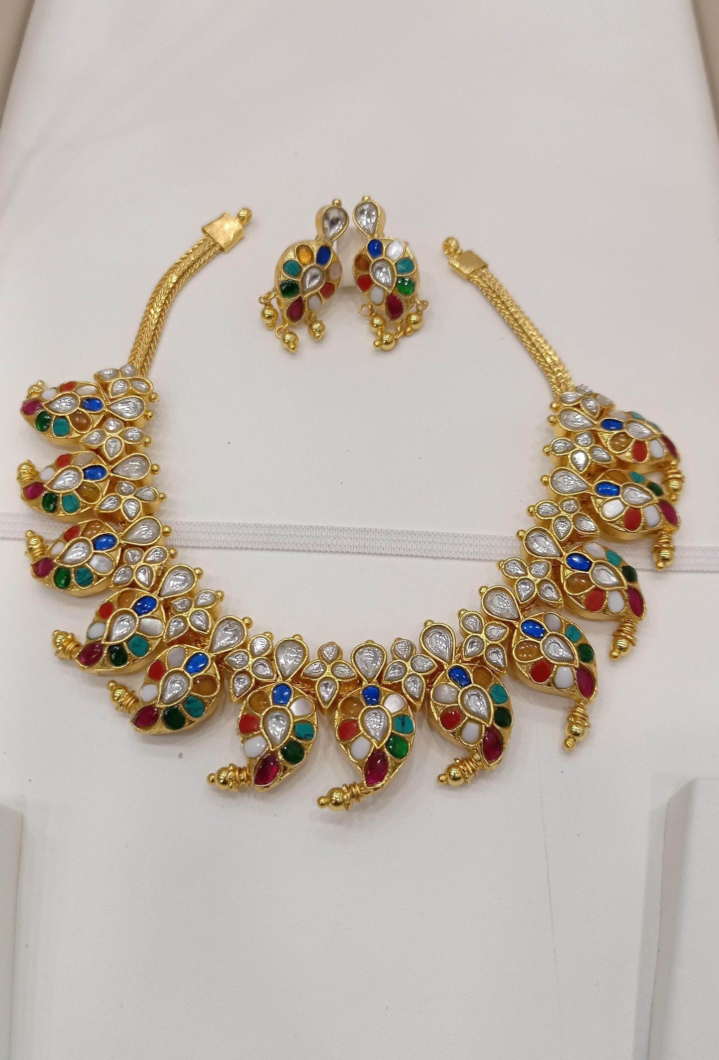 Jaadu Kundan Stones Bridal Necklace - Nakshatra Jewels