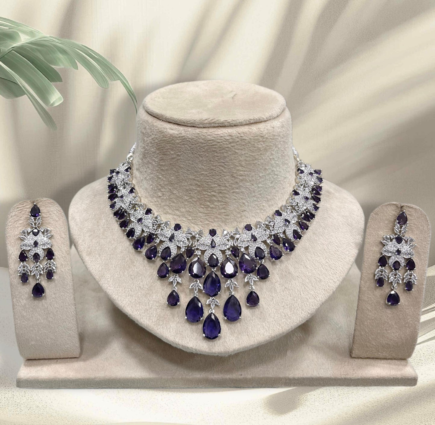 AD Stones Necklace (Silver Polish)