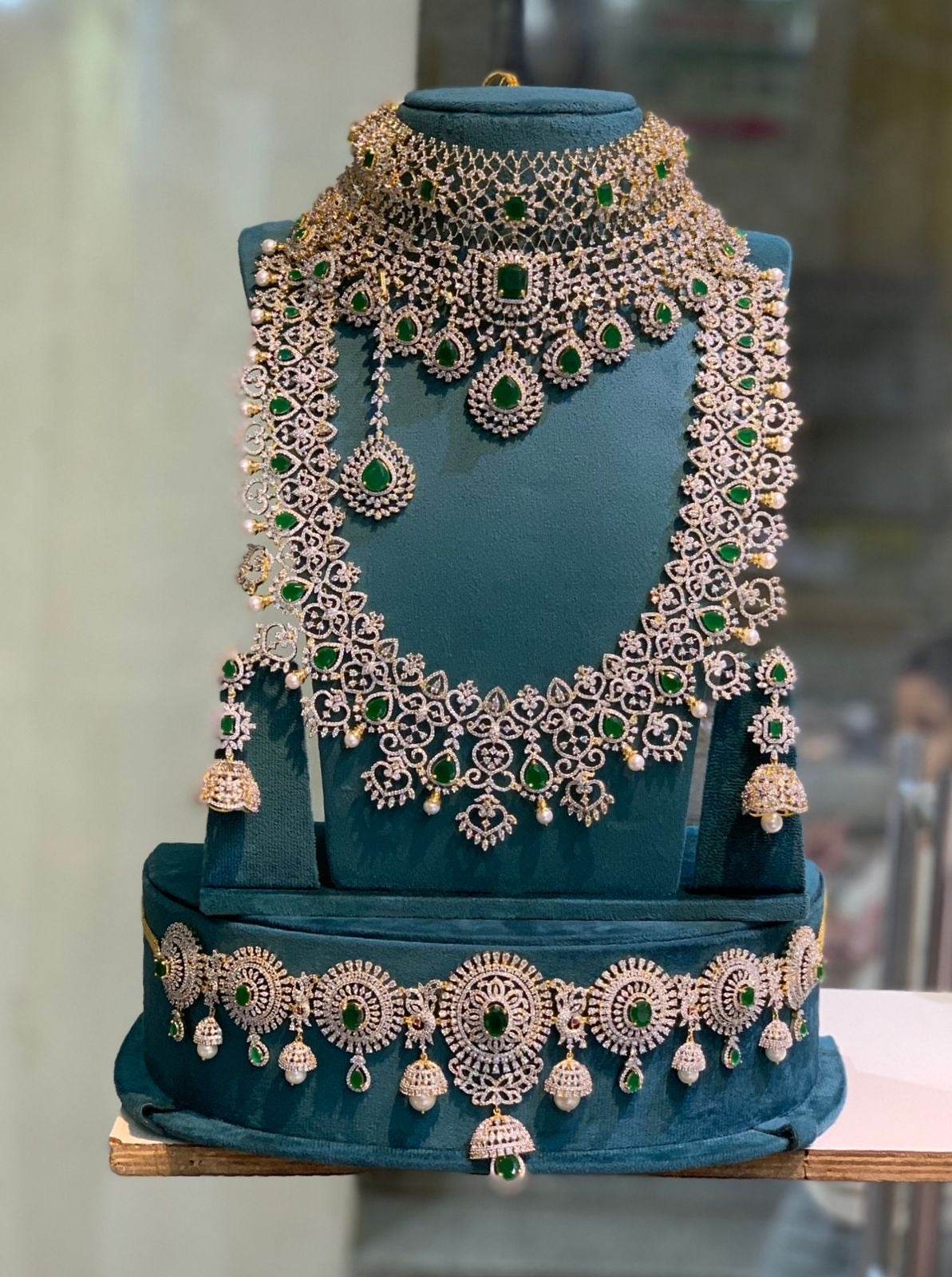 American Diamond Stones Bridal Set - Nakshatra Jewels