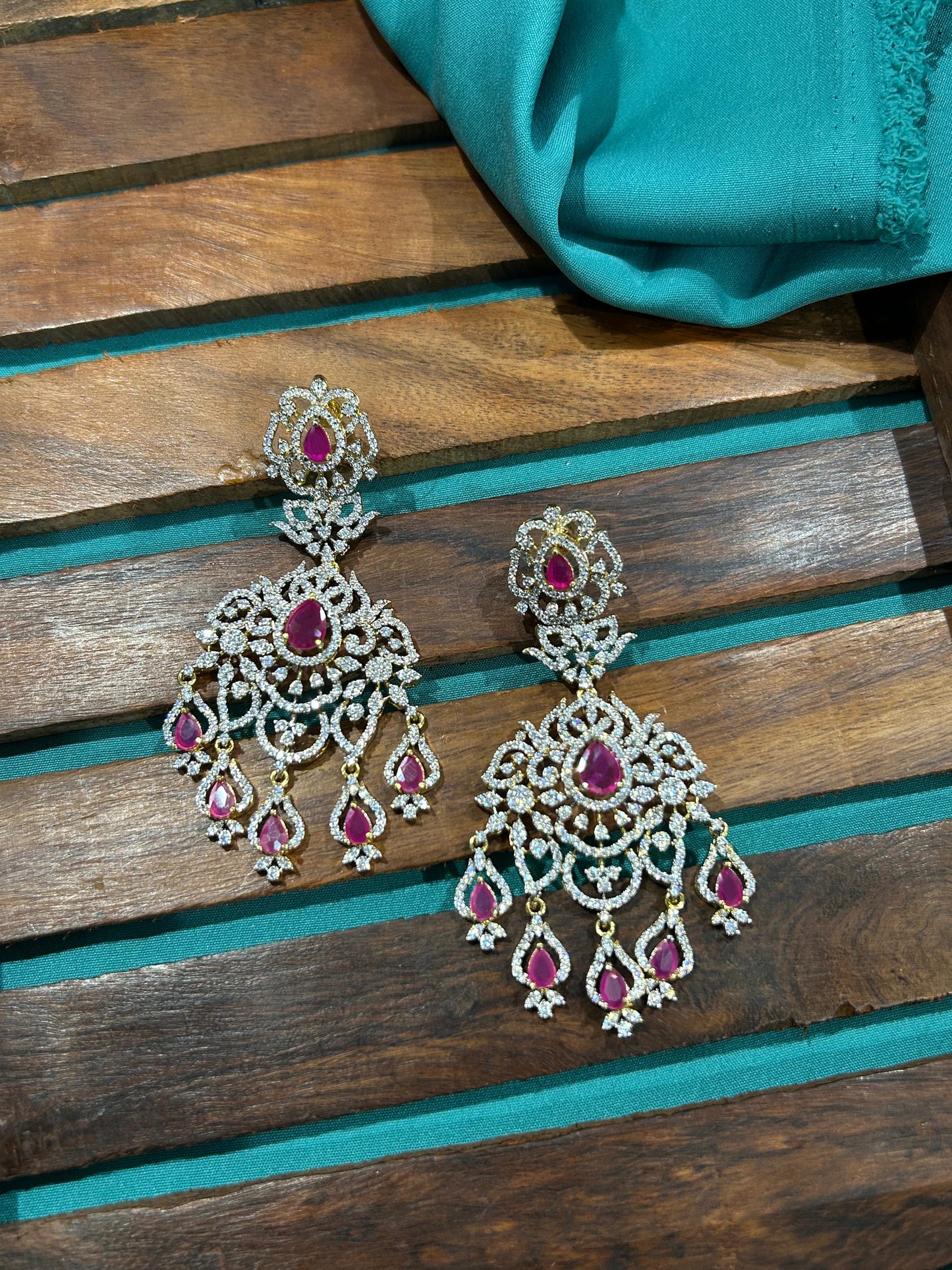 AD Stones Bridal Earrings