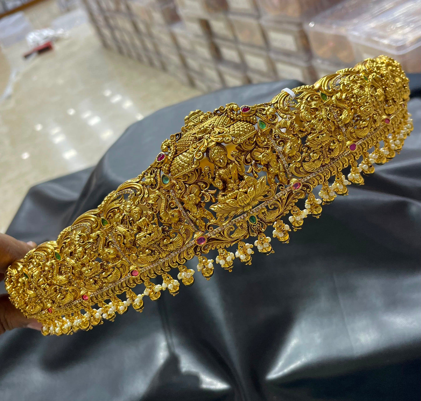 Nakshi Work with AD Stones Bridal Hip Belt