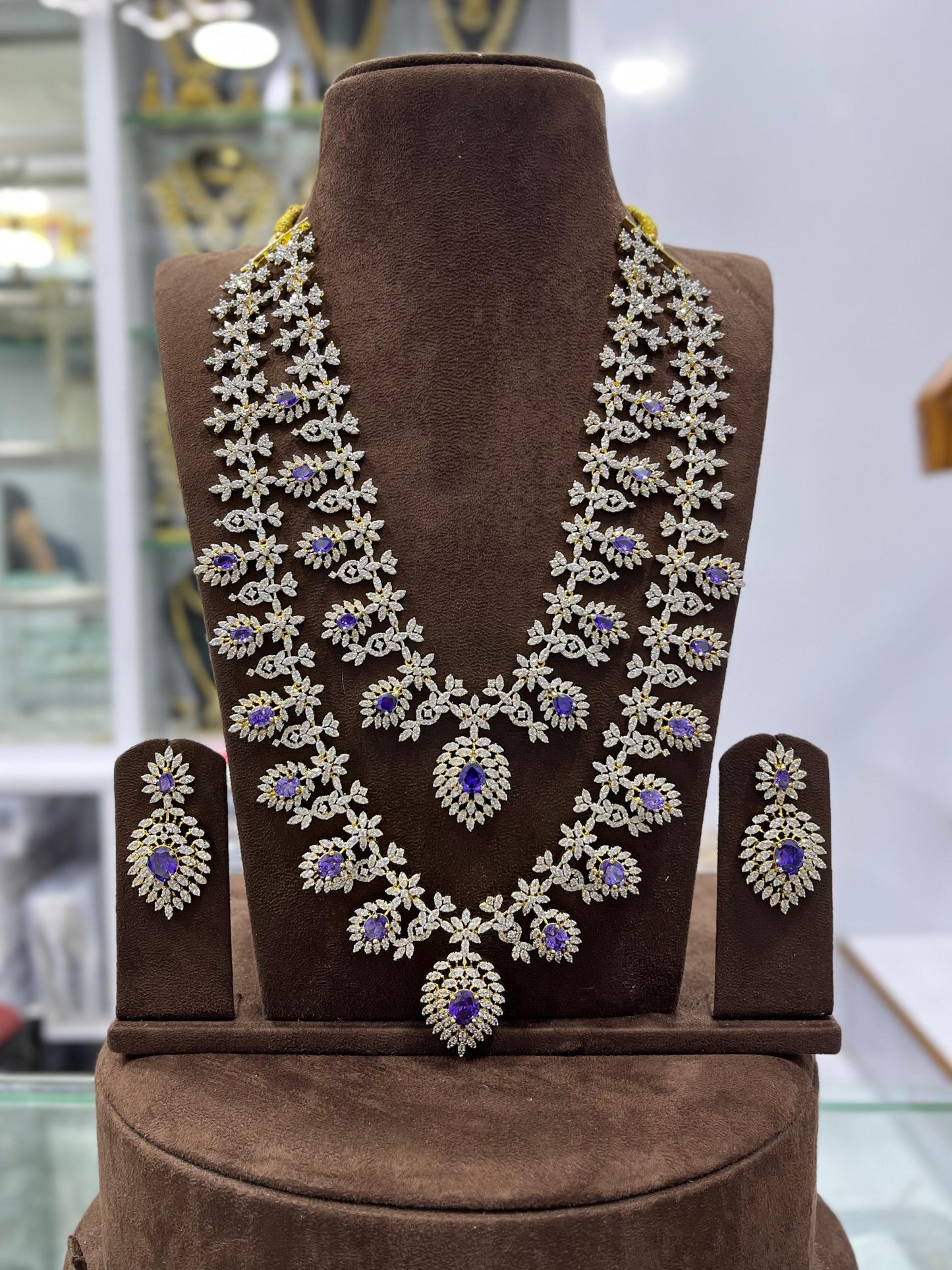 American Diamond Stones Bridal Layer Haram
