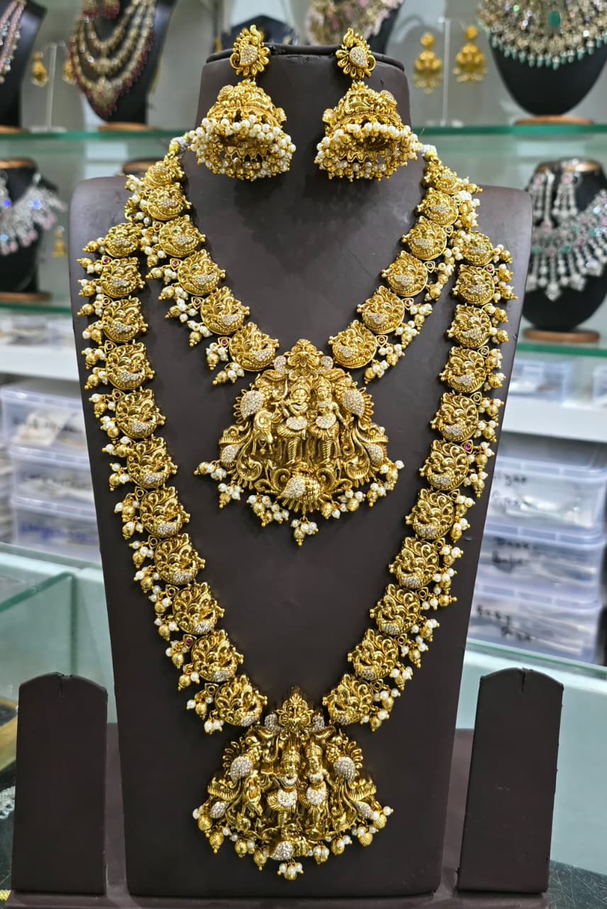 Nakshi Work with AD Stones Bridal Combo Set