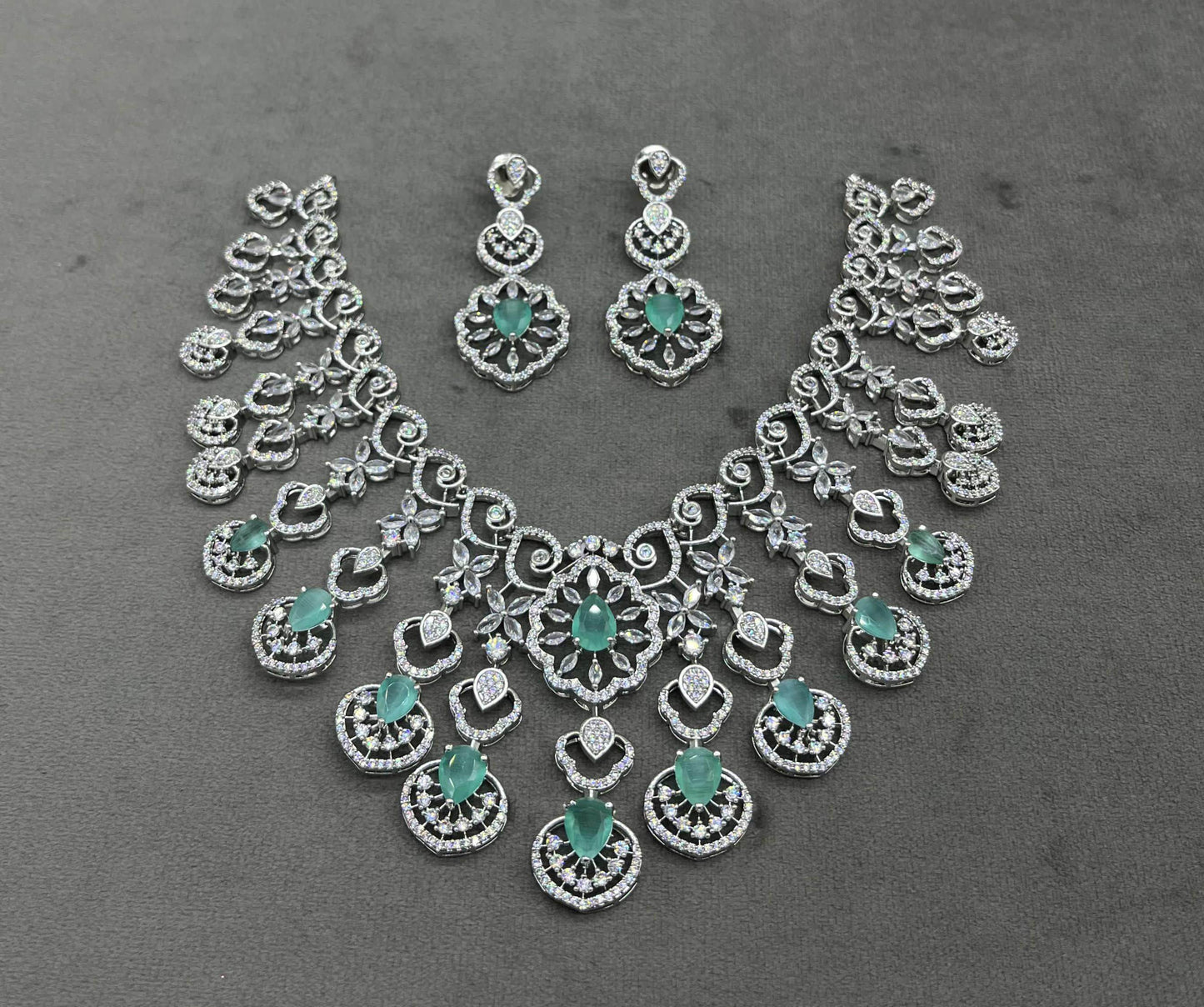 Moissanite & AD Stones Bridal Choker - Nakshatra Jewels