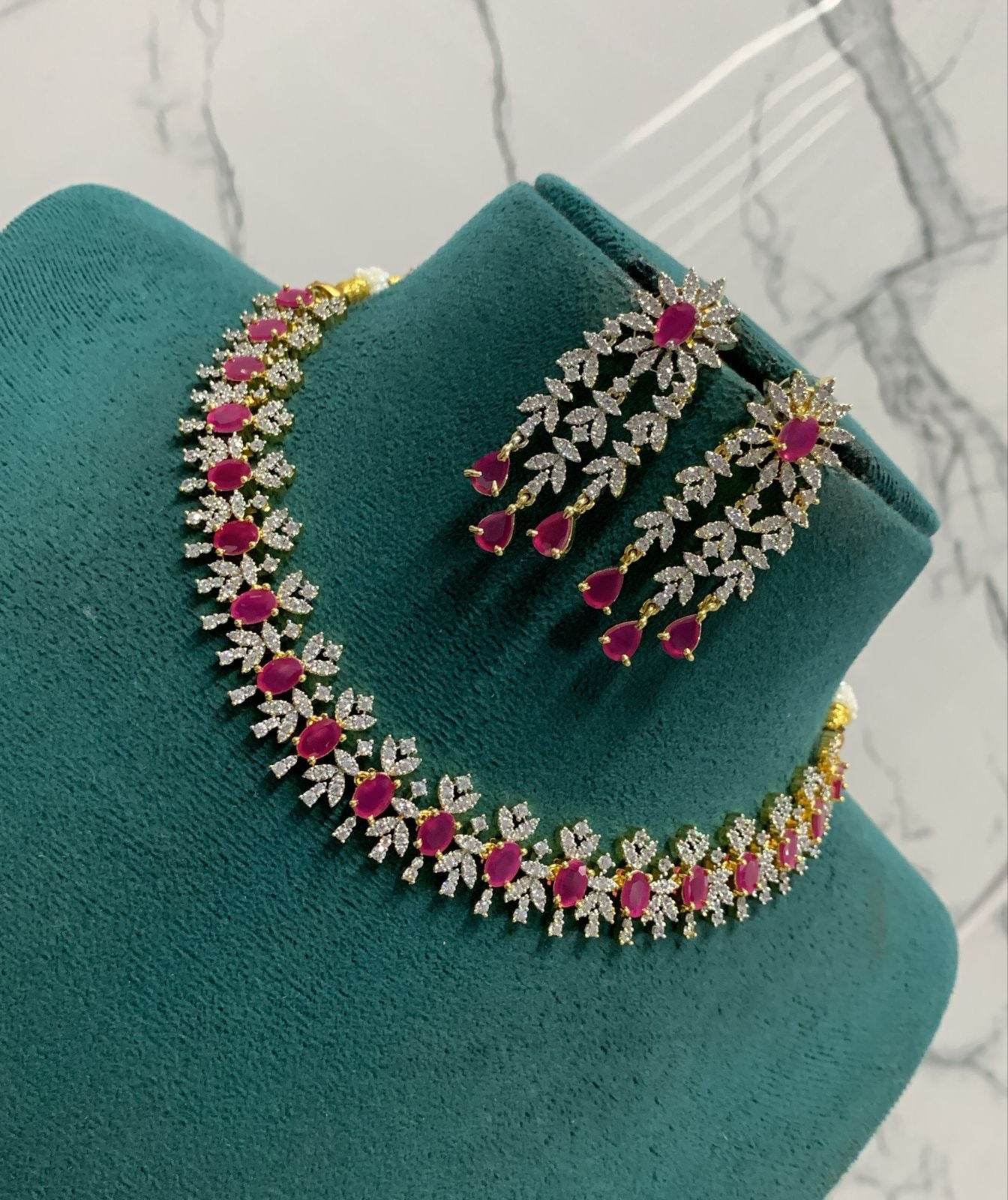 AD Stones Necklace - Nakshatra Jewels