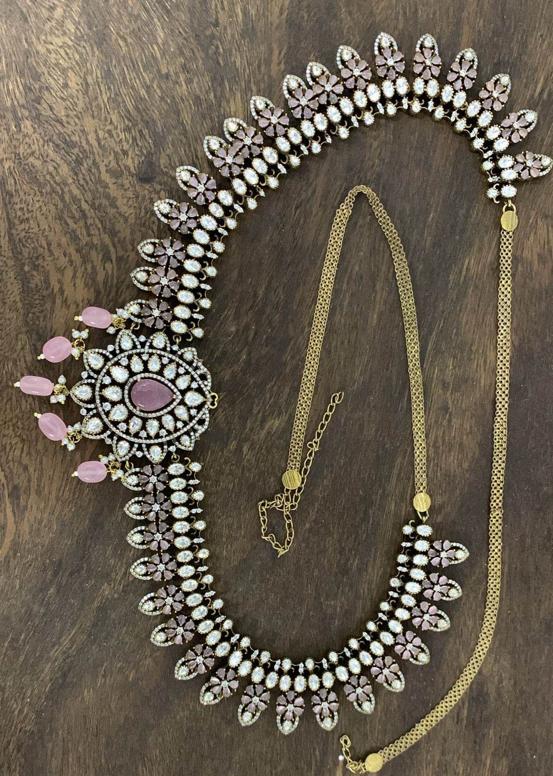 Moissanite Stones Bridal Hip Chain - Nakshatra Jewels
