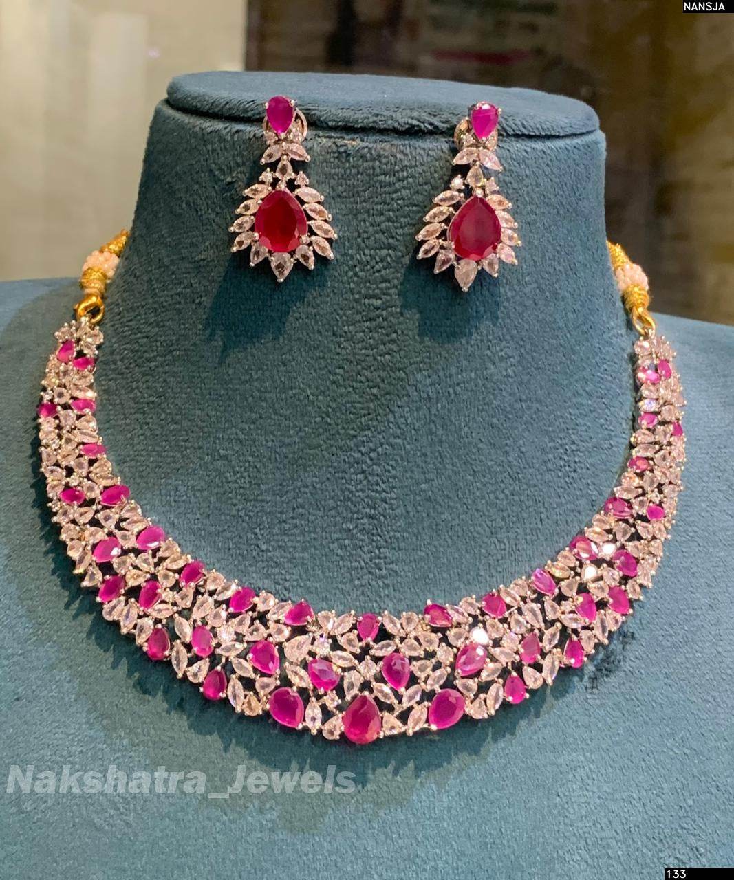 AD Stones Choker - Nakshatra Jewels